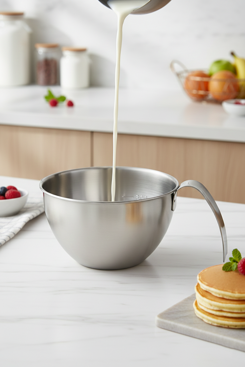 Inox Çelik Profesyonel Ölçülü arıştırma Kabı -600 ml Sos & Hazırlık Şefi Serisi 722673