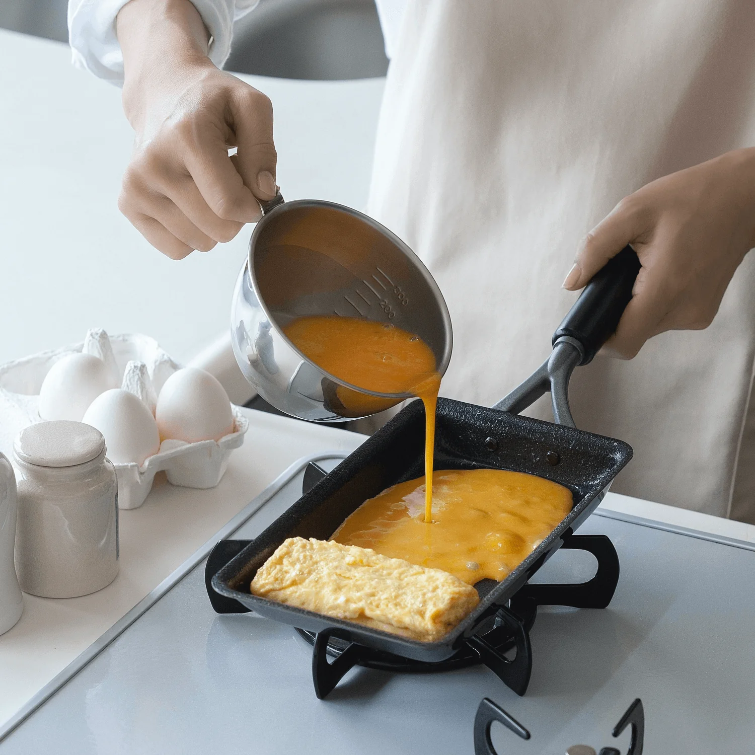 Inox Çelik Profesyonel Ölçülü Karıştırma Kabı Seti -400-600 ml Sos & Hazırlık Şefi Serisi 722674