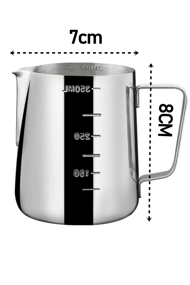 İnox 350ml Barista Süt Sürahisi - Süt Köpürtme Potu -  Paslanmaz Çelik  722675