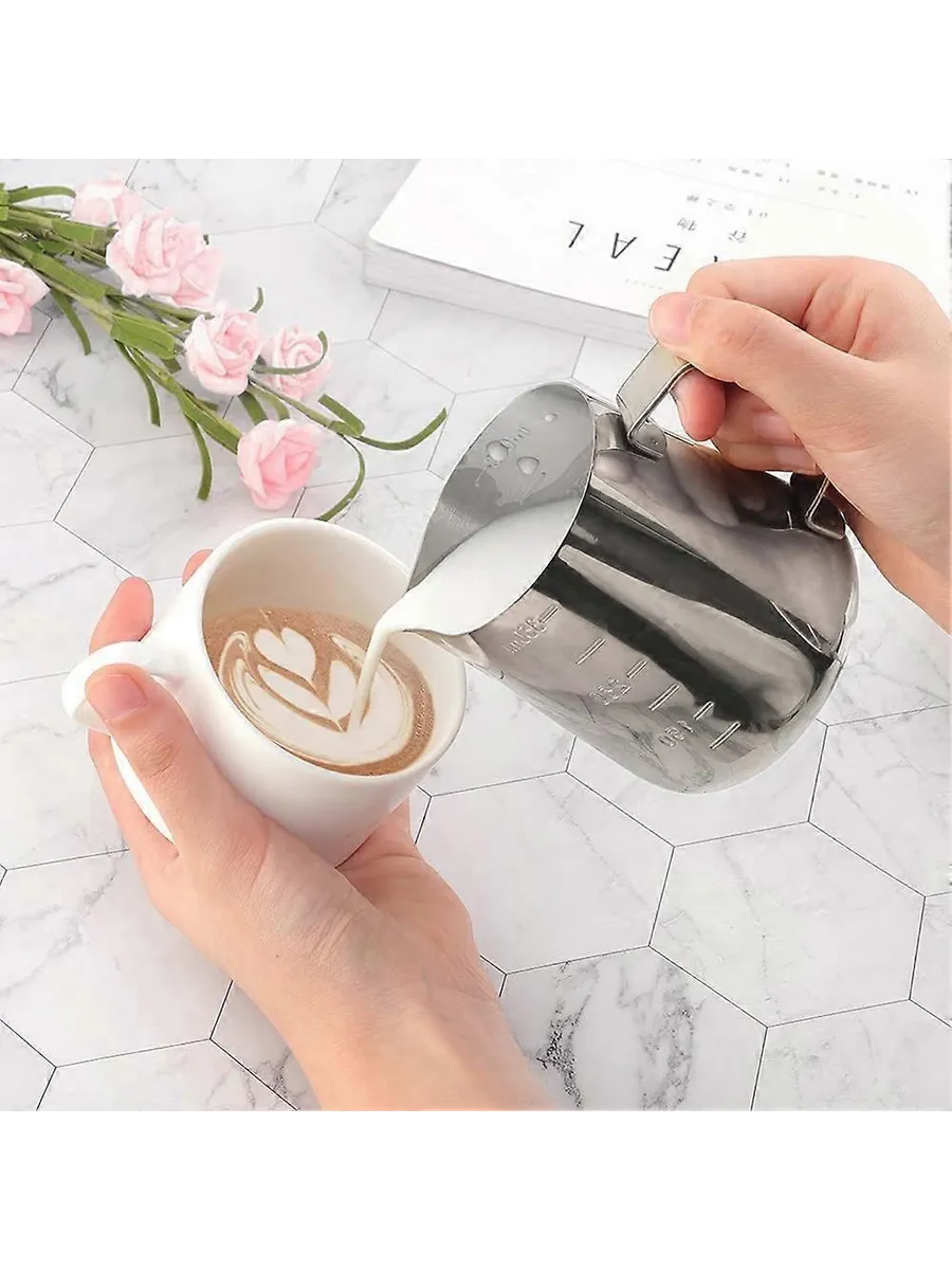 İnox 550ml Barista Süt Sürahisi - Süt Köpürtme Potu -  Paslanmaz Çelik  722676