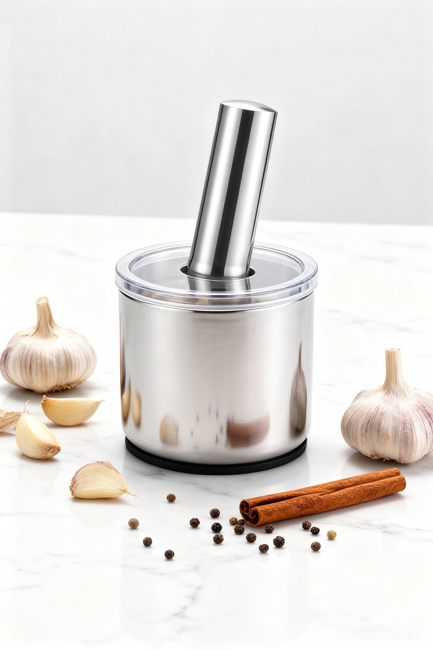 Profesyonel Ezici Sarımsak Havanı Seti -  Mutfak Tipi Baharat Havanı  304 Paslanmaz Çelik 722678