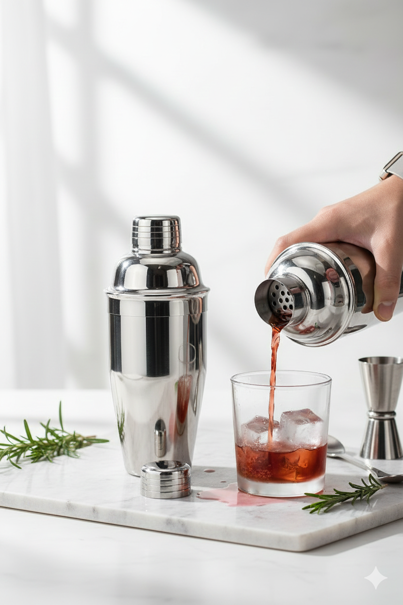 350 ml Inox Shaker - Kokteyl Karıştırma Kabı  Süzgeçli Bar Shaker Paslanmaz Çelik 722680