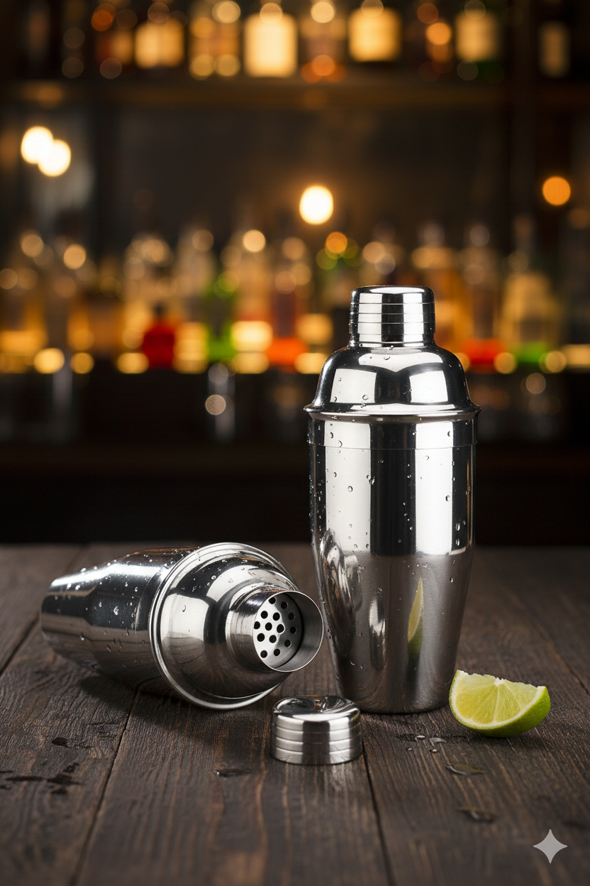 550 ml Inox Shaker - Kokteyl Karıştırma Kabı  Süzgeçli Bar Shaker Paslanmaz Çelik 722681