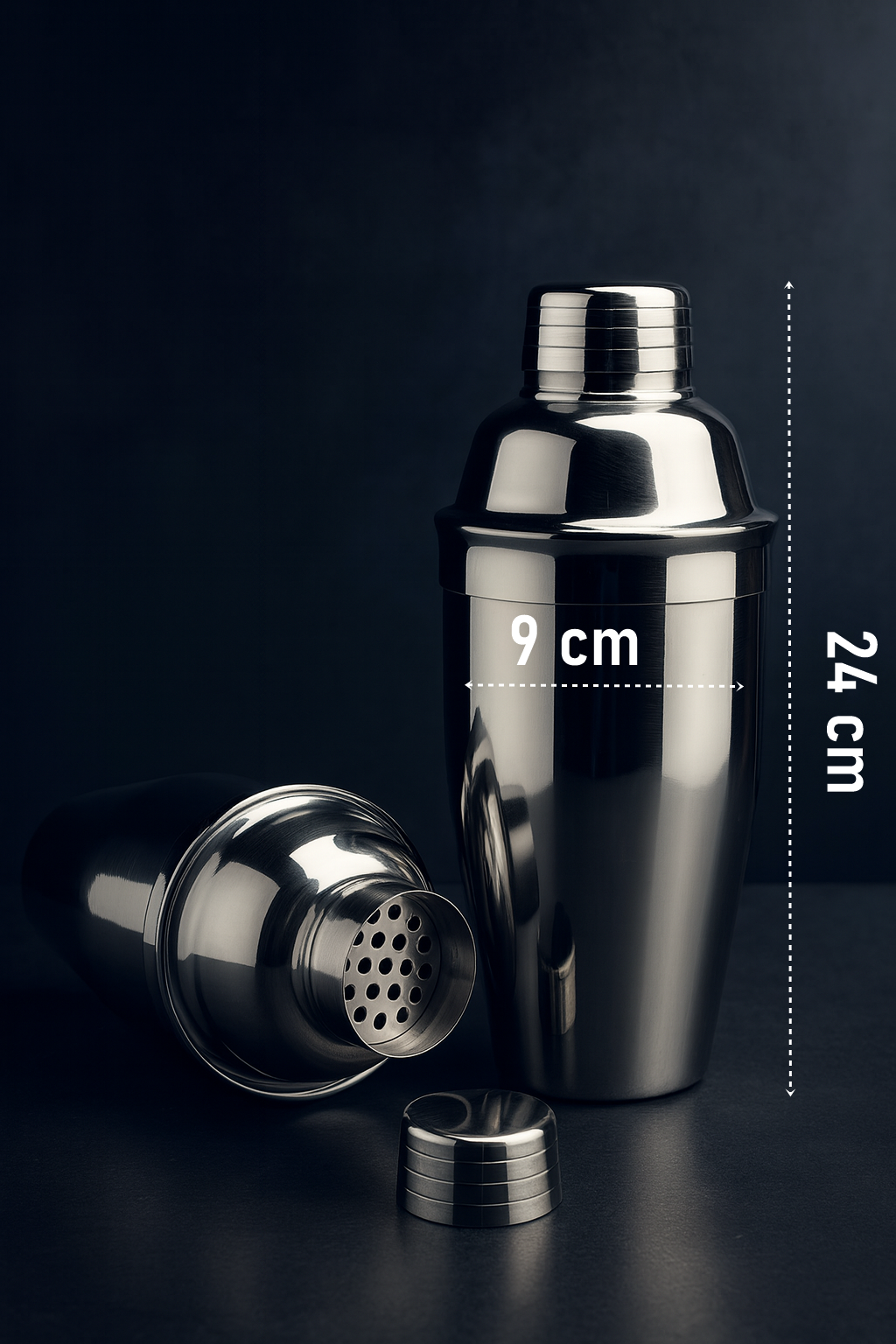 750 ml Inox Shaker - Kokteyl Karıştırma Kabı  Süzgeçli Bar Shaker Paslanmaz Çelik 722682