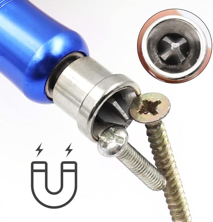 10 Adet Alçıpan Bits Uç Seti - Manyetik Ph2 Krom Çelik 25mm Vidalama Başlığı 722687