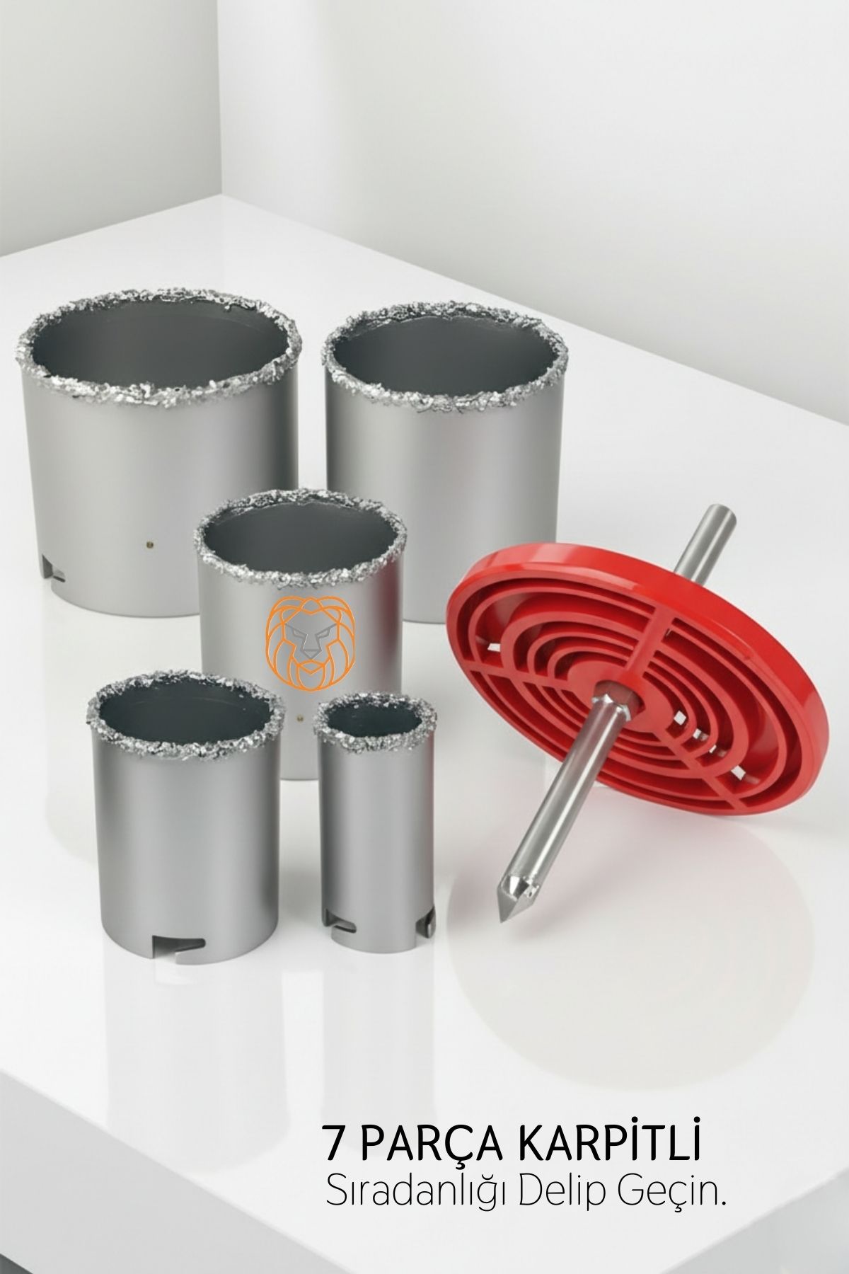 Profesyonel 7 Parça Elmas Karbür Buat Açma Seti - Darbeli ve Delici Uyumlu Panç Seti 722689