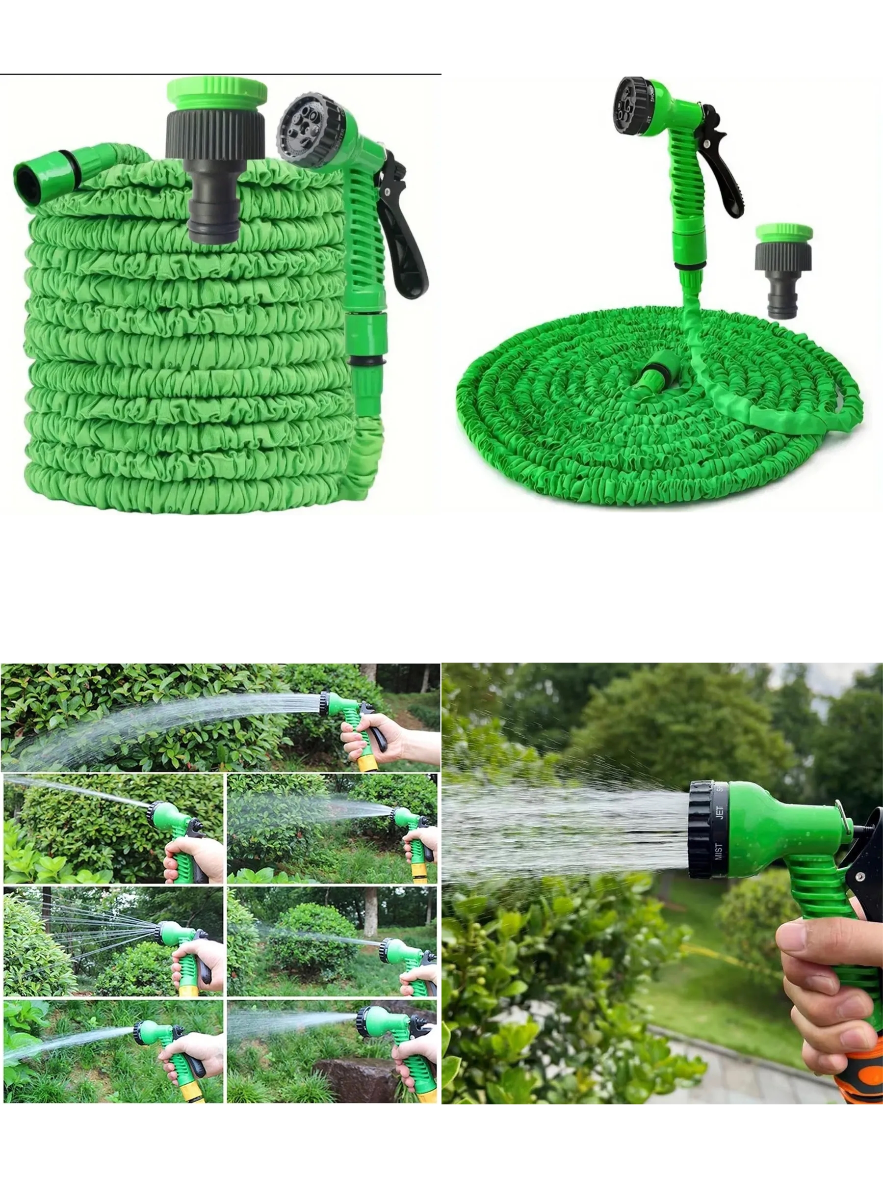 30 Metre Premium Uzayabilen Bahçe Hortumu - 7 Fonksiyonlu Başlık ve Esnek Tasarım 722695