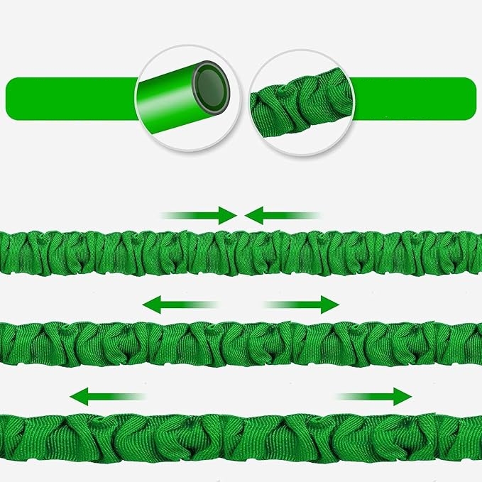 30 Metre Premium Uzayabilen Bahçe Hortumu - 7 Fonksiyonlu Başlık ve Esnek Tasarım 722695