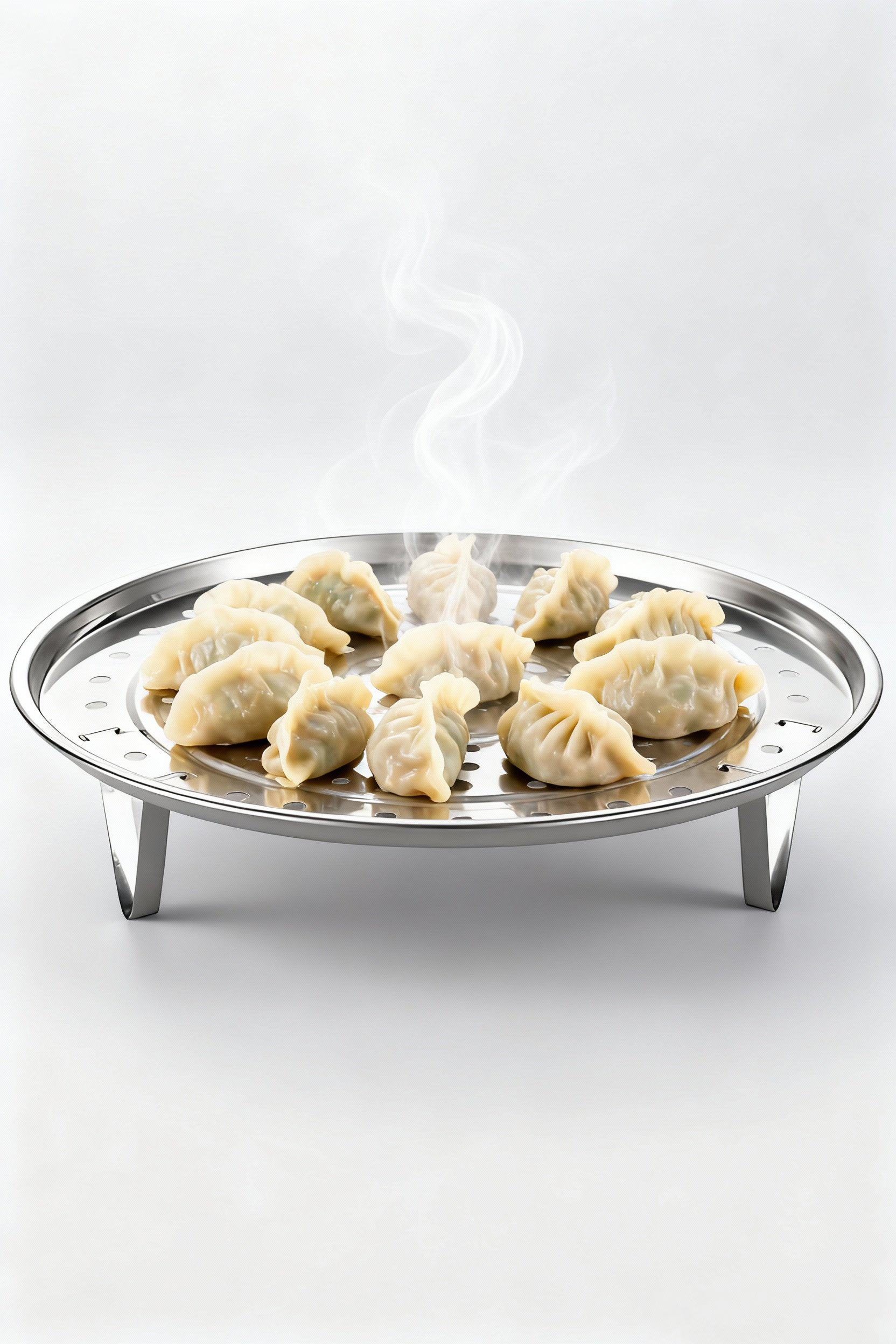 Inox Çelik Ayaklı Buharlı Pişirme Aparatı - 28 cm Çok Amaçlı Tencere İçi Haşlama Standı 722699