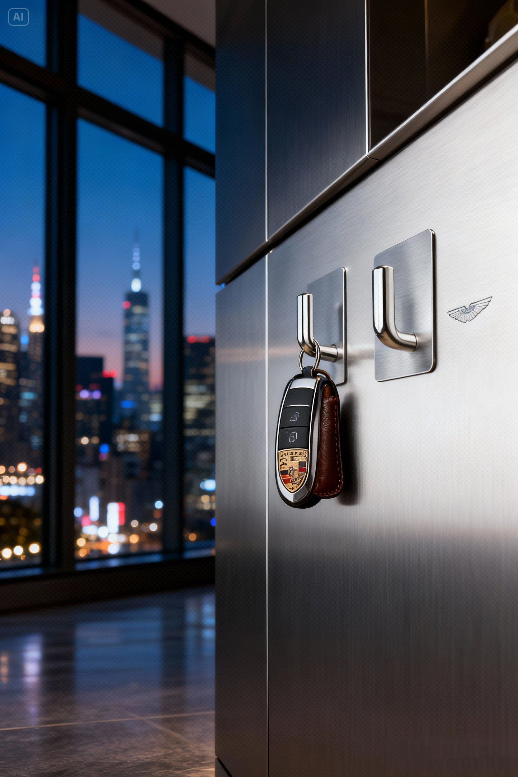 2'li Banyo ve Mutfak Askı Seti - SUS304 Lazer Kesim Çelik  Ultra Güçlü Yapışkanlı Askı 722701