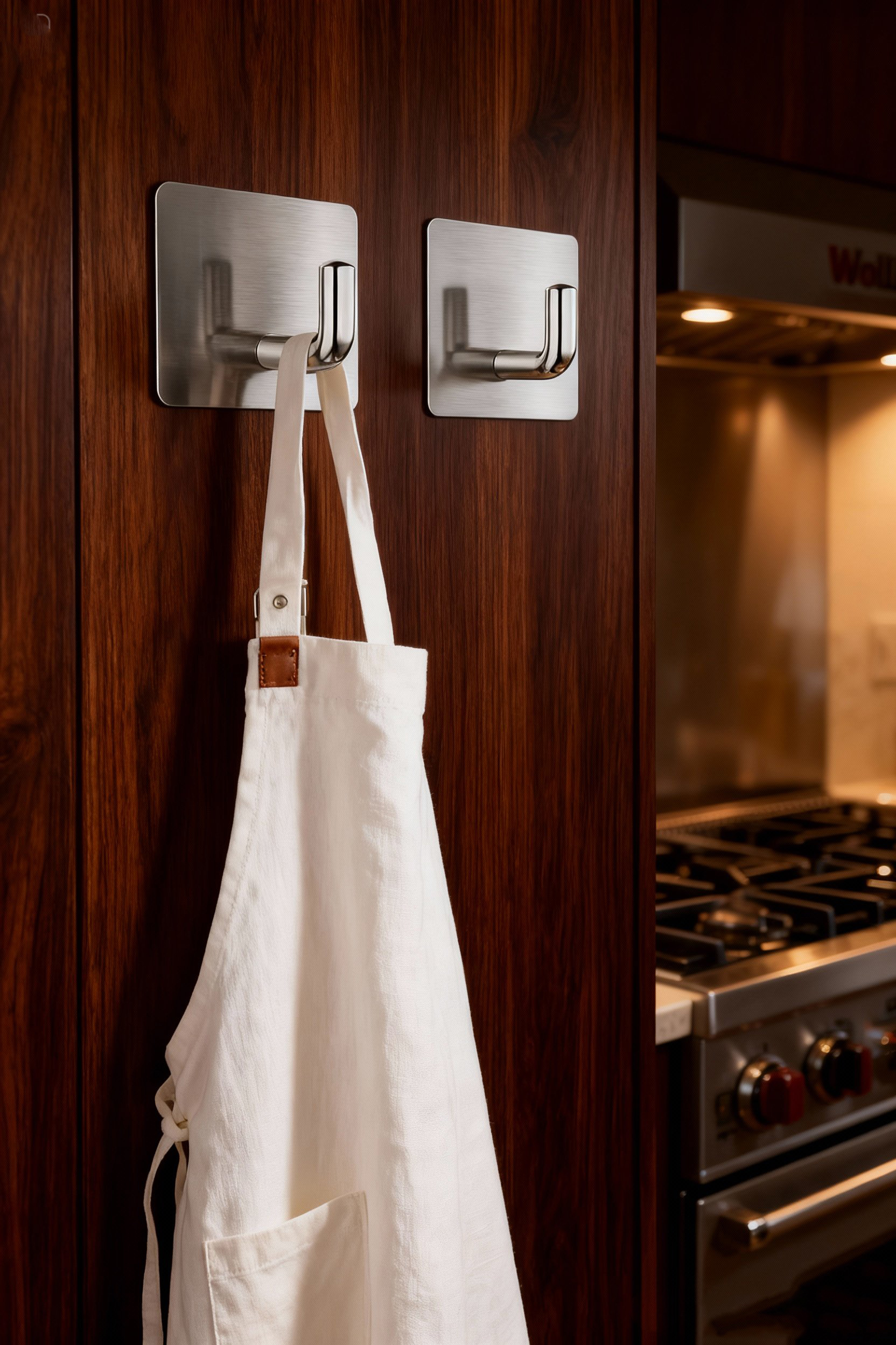 2'li Banyo ve Mutfak Askı Seti - SUS304 Lazer Kesim Çelik  Ultra Güçlü Yapışkanlı Askı 722701