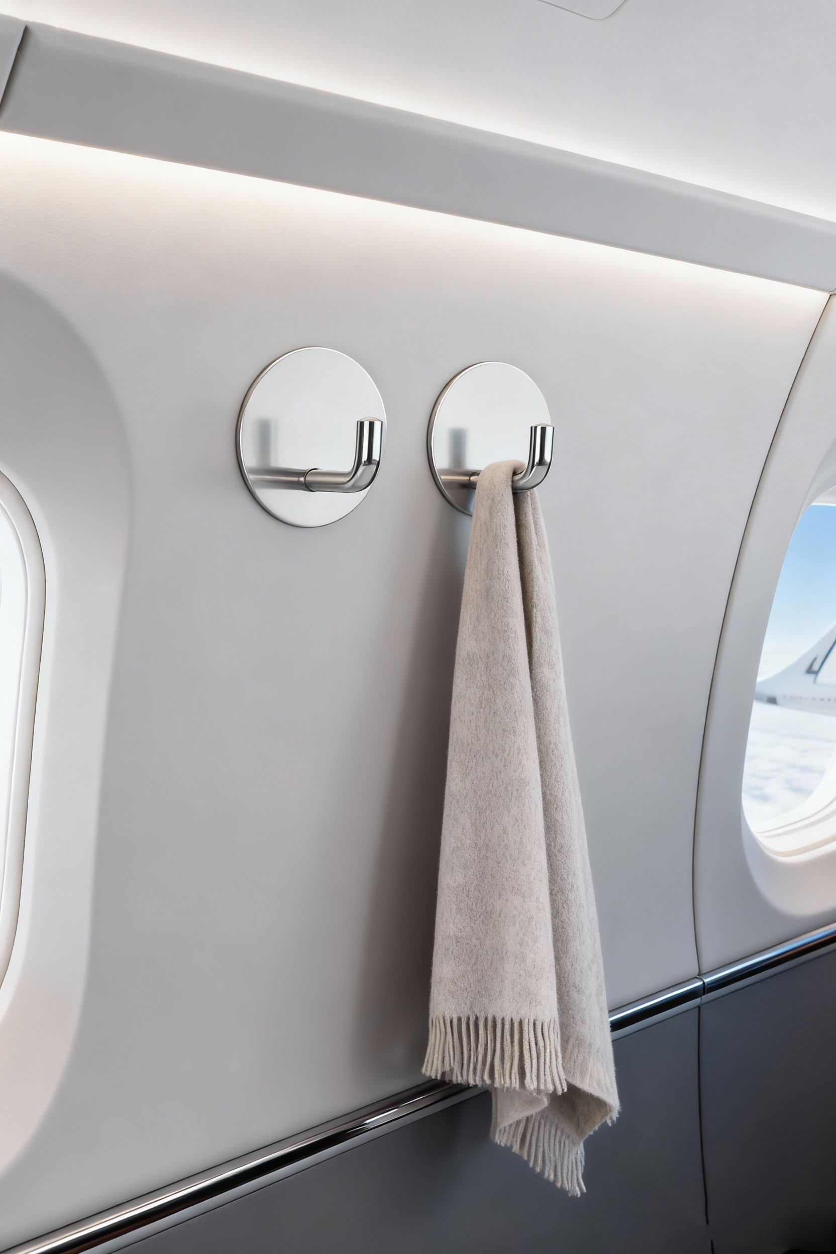 2'li Banyo ve Mutfak Askı Seti - SUS304 Lazer Kesim Çelik  Ultra Güçlü Yapışkanlı Askı 722702