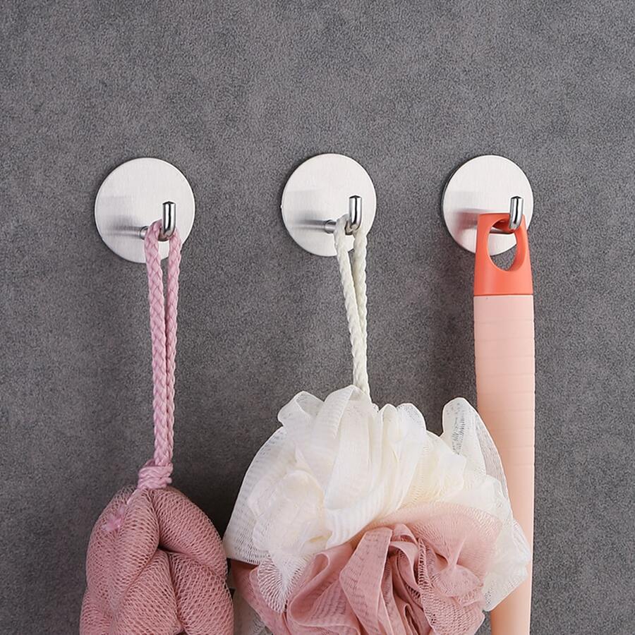 2'li Banyo ve Mutfak Askı Seti - SUS304 Lazer Kesim Çelik  Ultra Güçlü Yapışkanlı Askı 722702