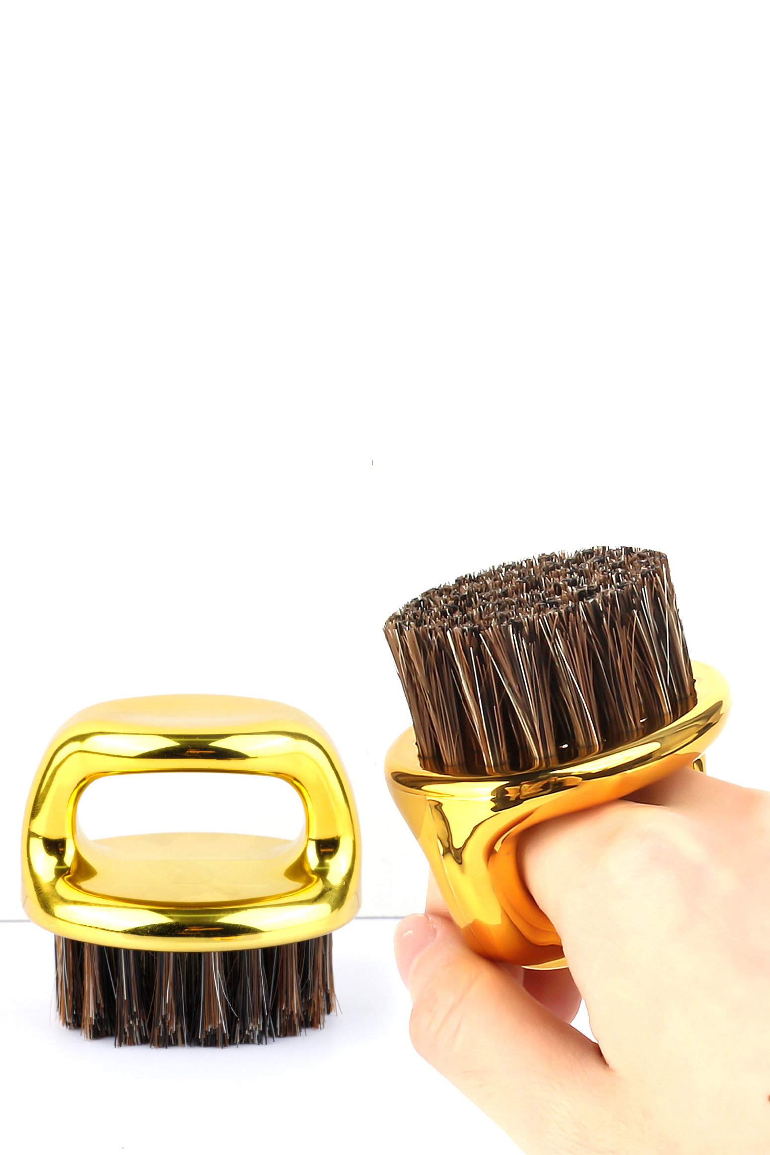 Premium Gold Serisi At Kılı Sakal Tarama Fırçası - Profesyonel Bakım ve Şekillendirici  722704