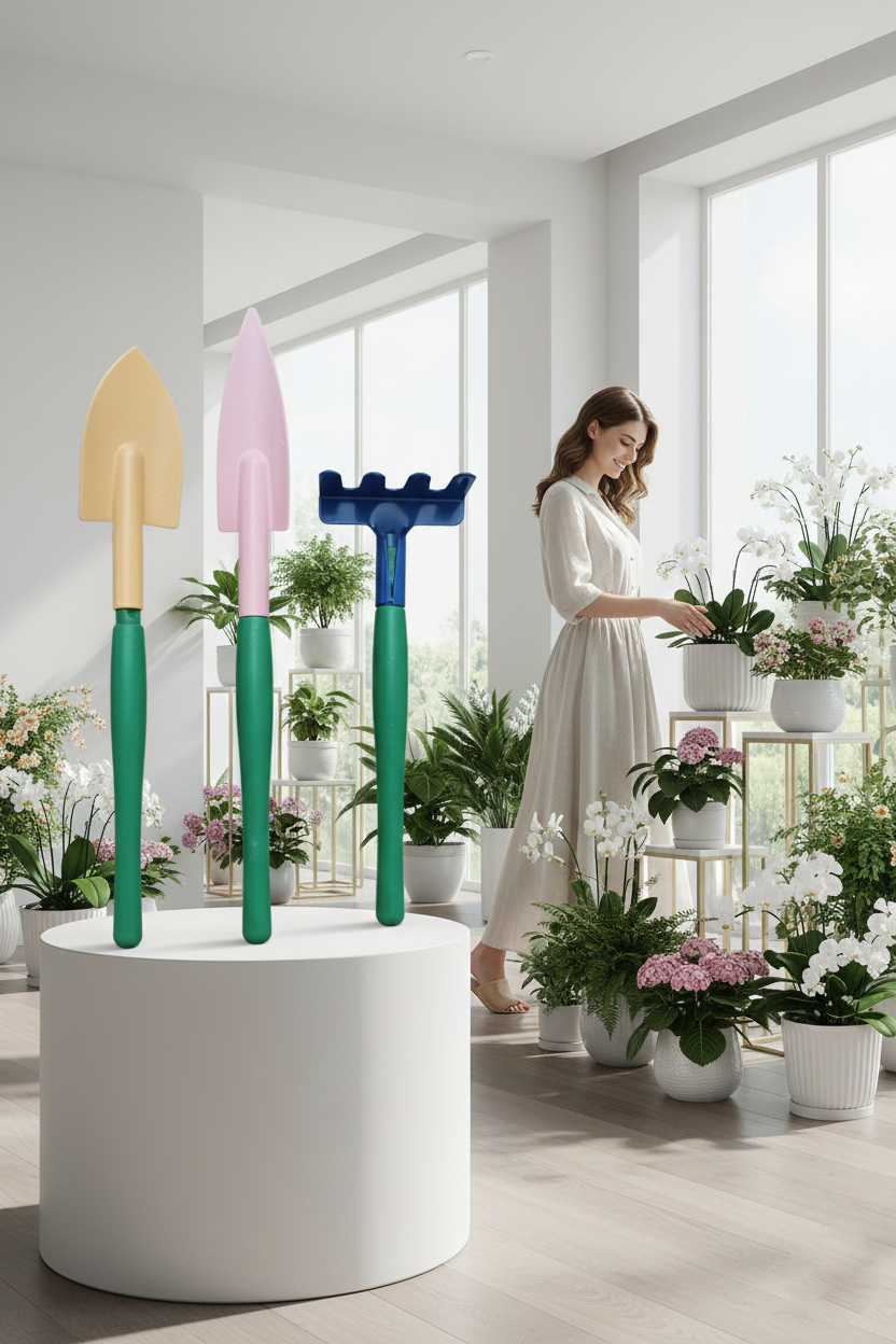 Premium 3’lü Hobi Bahçe Seti – Renkli Metal El Küreği ve Tırmık Takımı – Garden Pro Edition 722706