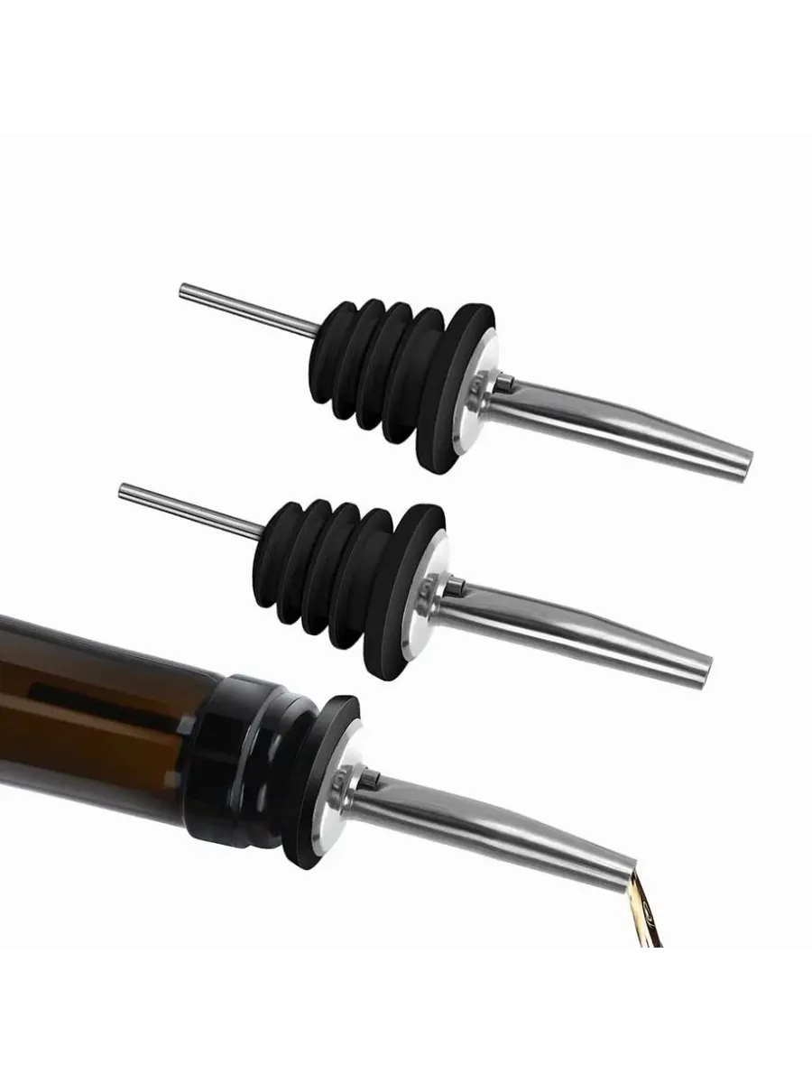 2 Adet Inox Çelik Akıtmaz Yağdanlık Ucu - Profesyonel Şişe Tıpası & Sosluk Başlığı 722707