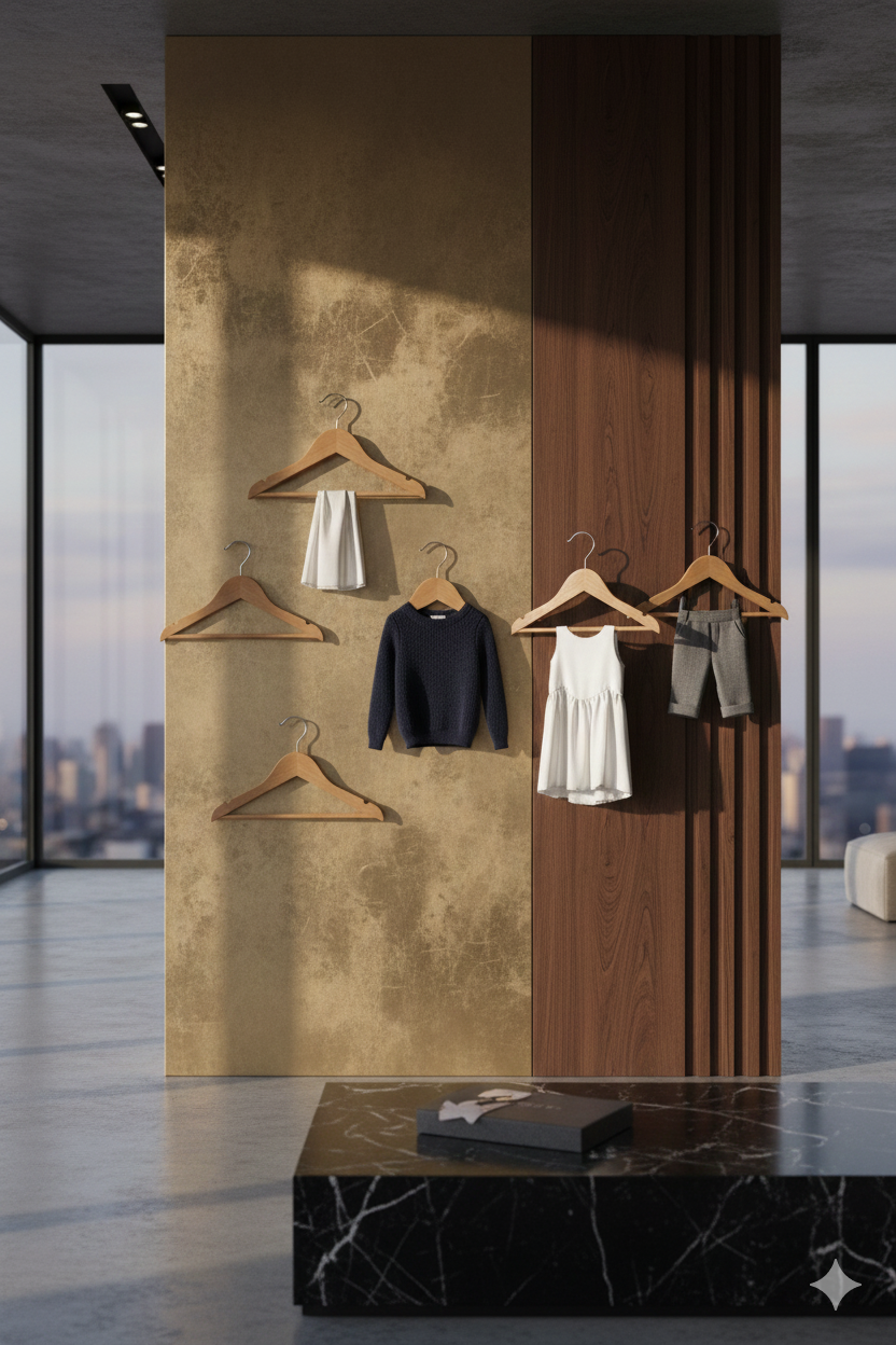 6'lı Lüks Masif Ahşap Çocuk Askı Seti - Elena Rostova Stil Seçkisi - 30 cm 722710