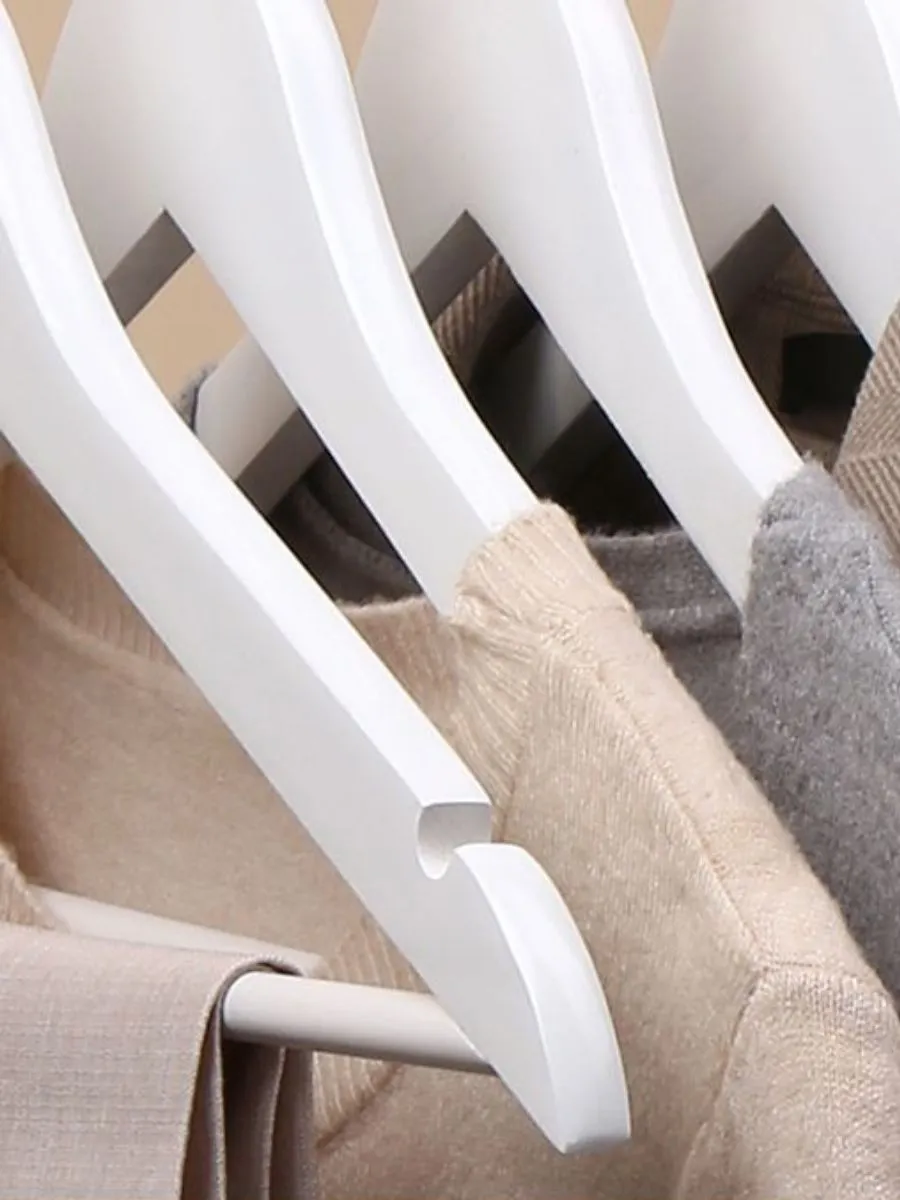 LasVegas Ahşap Elbise Askısı - 6'lı Set, Lüks Amerikan Kancalı Gardırop Düzenleyici 722712