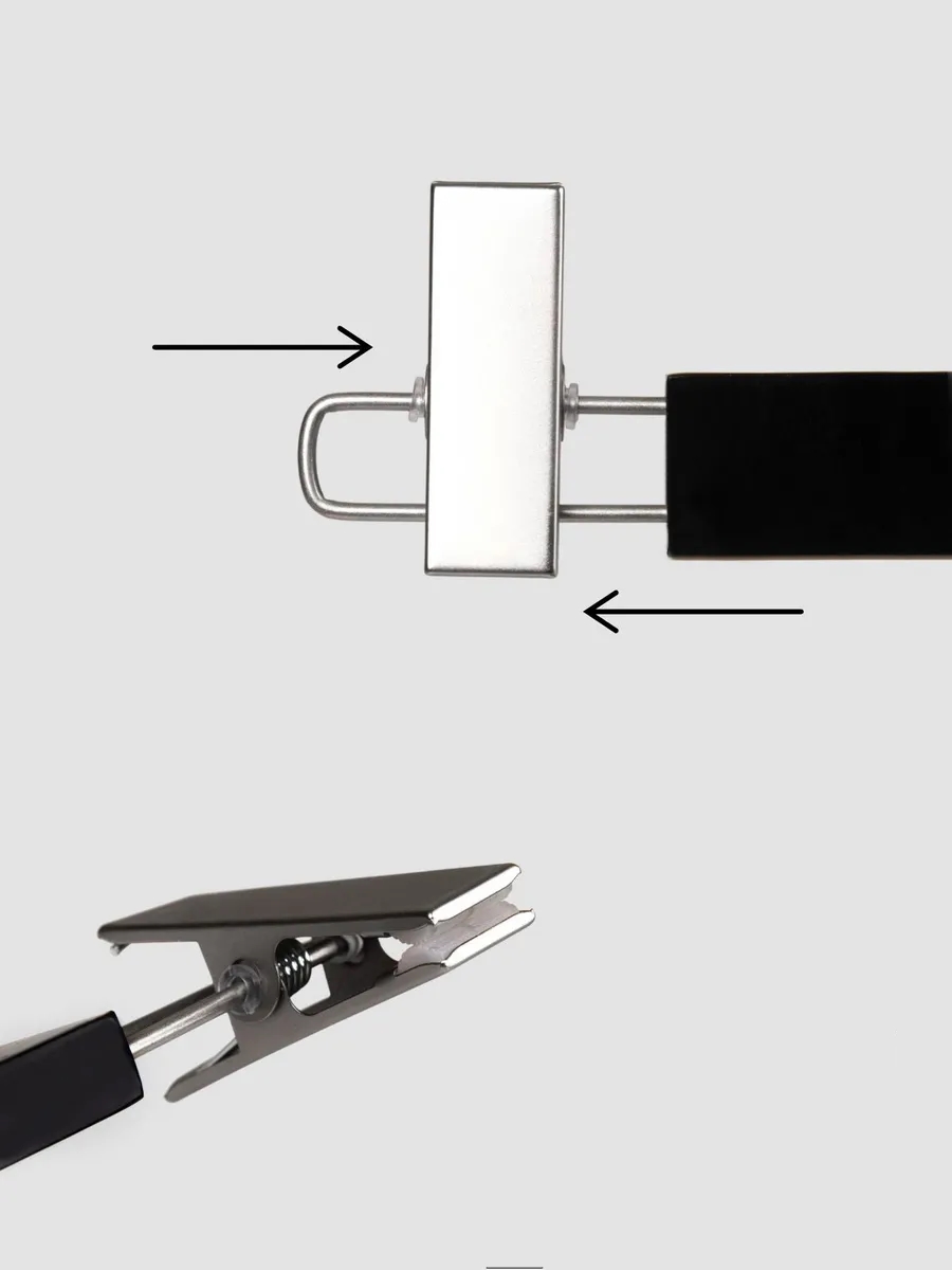 LasVegas  Siyah Ahşap Pantolon ve Etek Askı Seti 10'lu Set, Lüks Amerikan Kancalı 722713