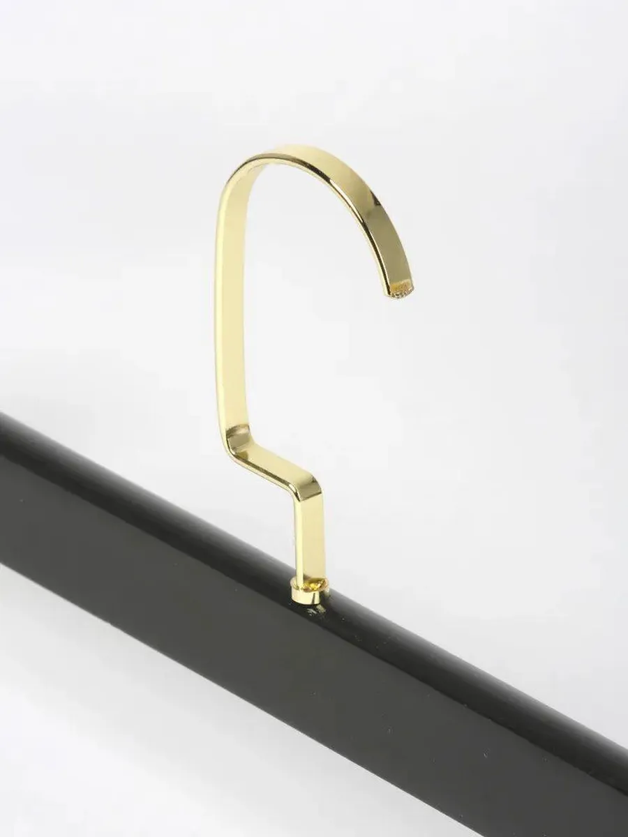 LasVegas  Siyah Ahşap Pantolon ve Etek Askı Seti 10'lu Set, Lüks Amerikan Kancalı 722714