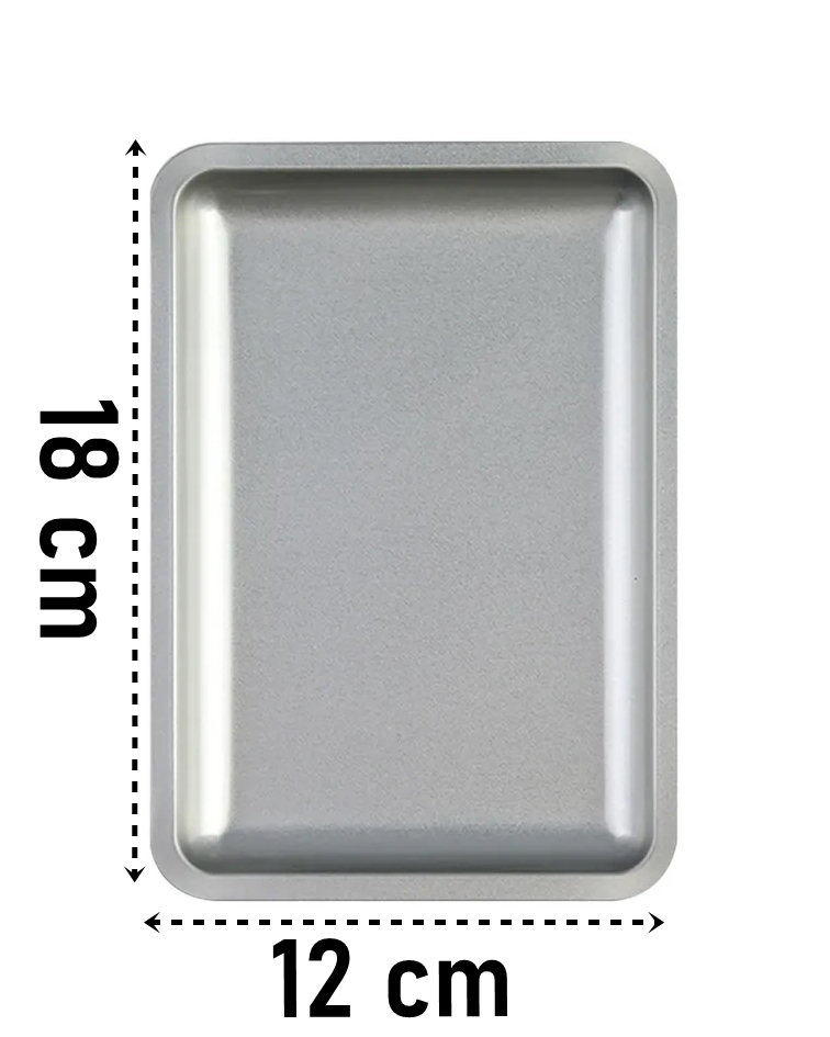 Premium Cerrahi Çelik Sterilizasyon Tepsisi 18x12cm: Paslanmaz Lüks Medikal & Kozmetik Küvet 722718