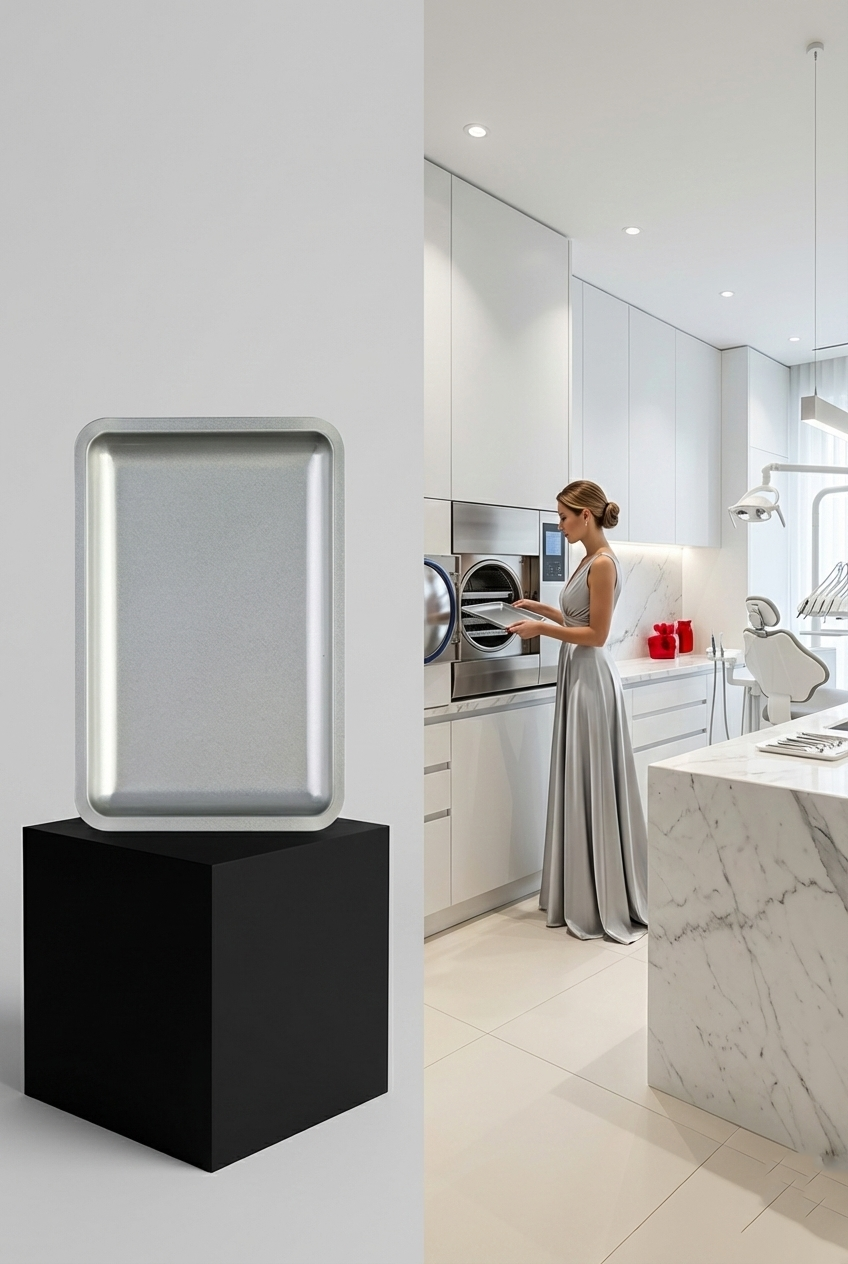 Premium Cerrahi Çelik Sterilizasyon Tepsisi 18x12cm: Paslanmaz Lüks Medikal & Kozmetik Küvet 722718