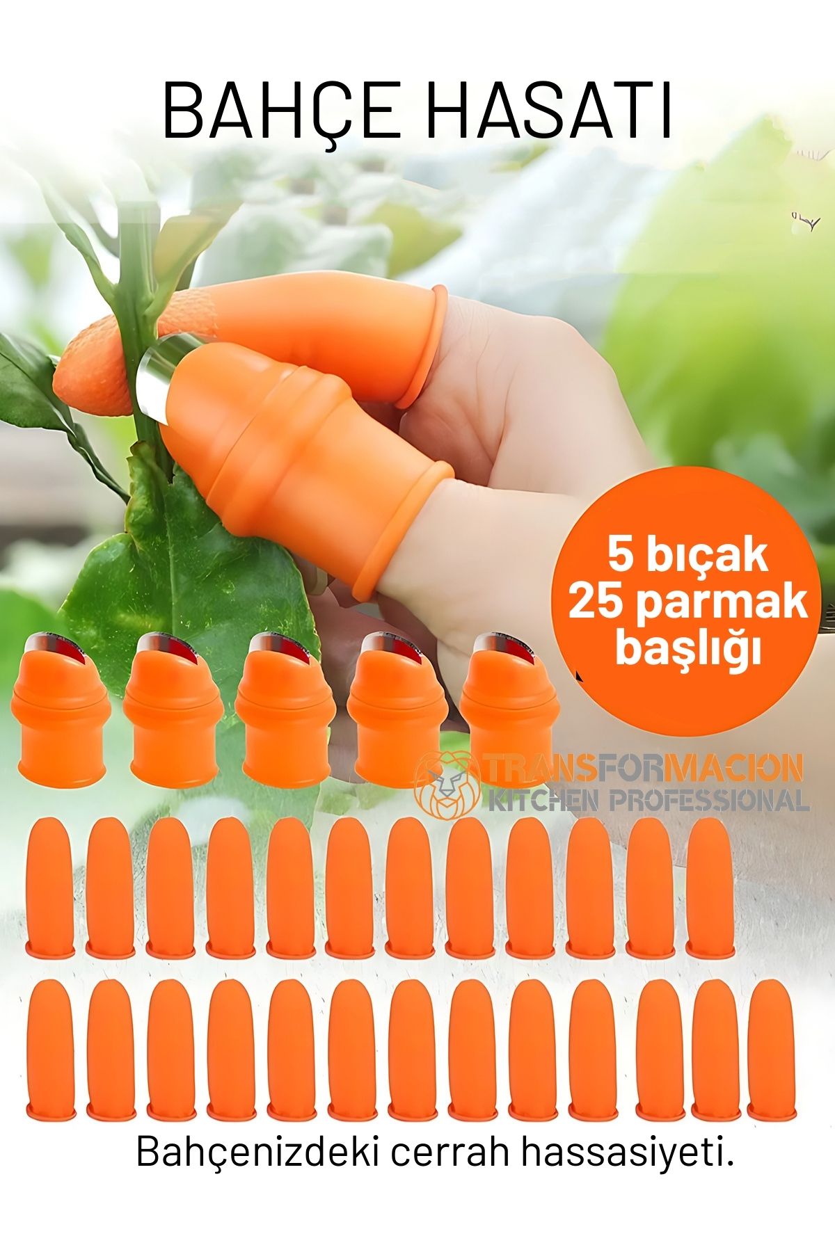 30 Parça Premium Pratik Bahçe Hasat Seti: Paslanmaz Çelik Başparmak Kesici Parmak Koruyucu 