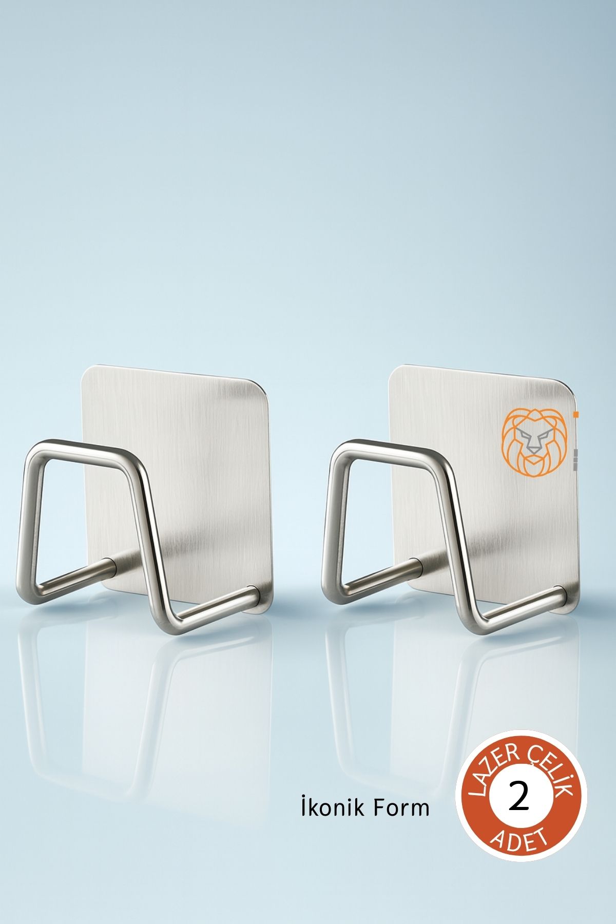 2'li Banyo ve Mutfak Askı Seti - SUS304 Çelik Ultra Güçlü Yapışkanlı Askı 