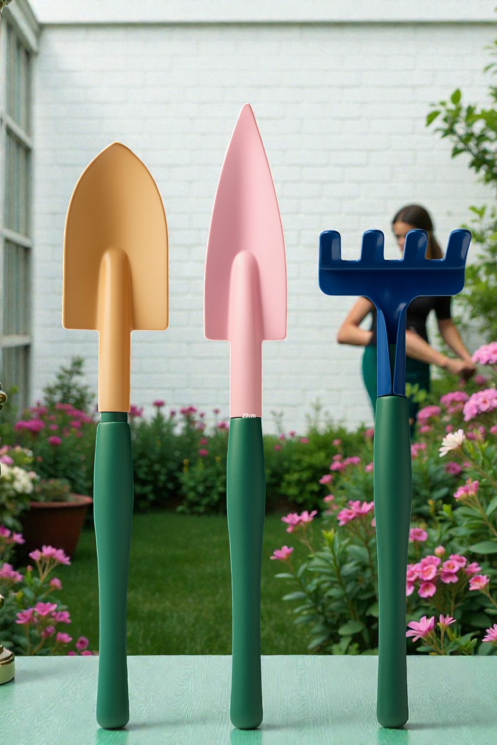 Premium 3’lü Hobi Bahçe Seti – Renkli Metal El Küreği ve Tırmık Takımı – Garden Pro Edition 