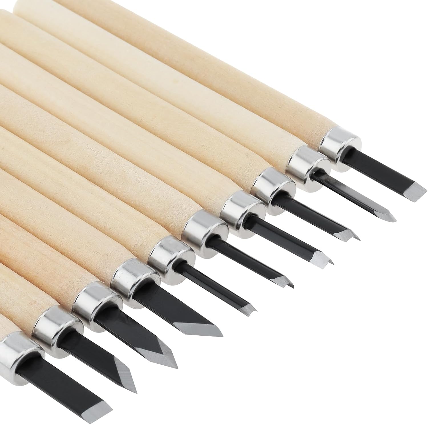 10'lu Profesyonel Ahşap Oyma Seti - Çelik Uçlu Ergonomik Zanaatkar Takımı 722728