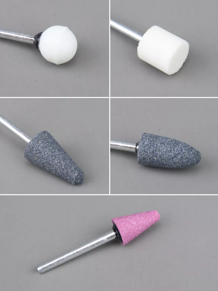 5'li Dremel Ucuna Taşlama Seti - 3mm Şaft Profesyonel Oyma, Şekillendirme ve Rötuş Uçları 722729