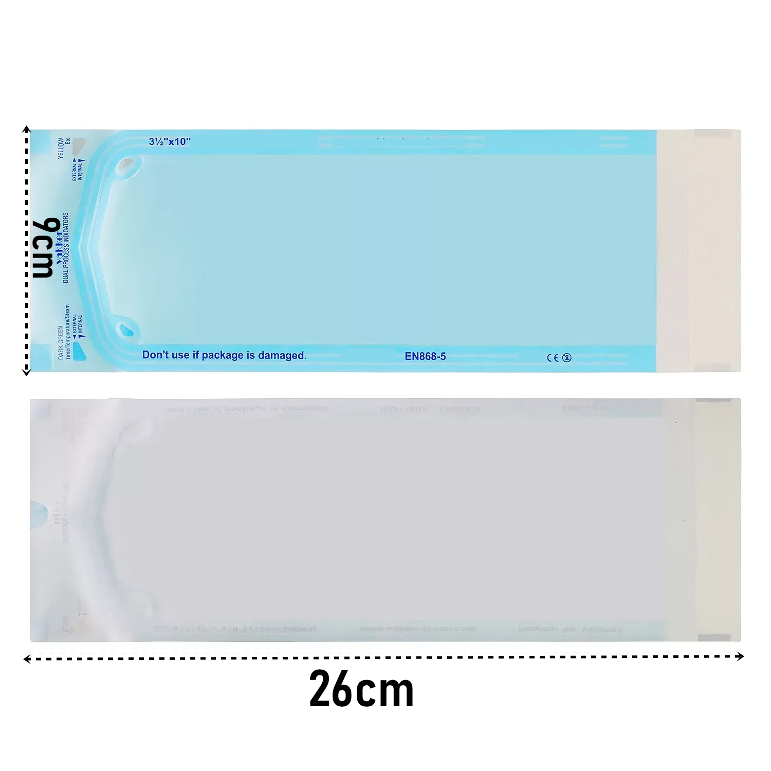 Sterilizasyon Poşeti 1000 Adet - Otoklav Kendinden Yapışkanlı Medikal Poşet 9x26 cm 722739