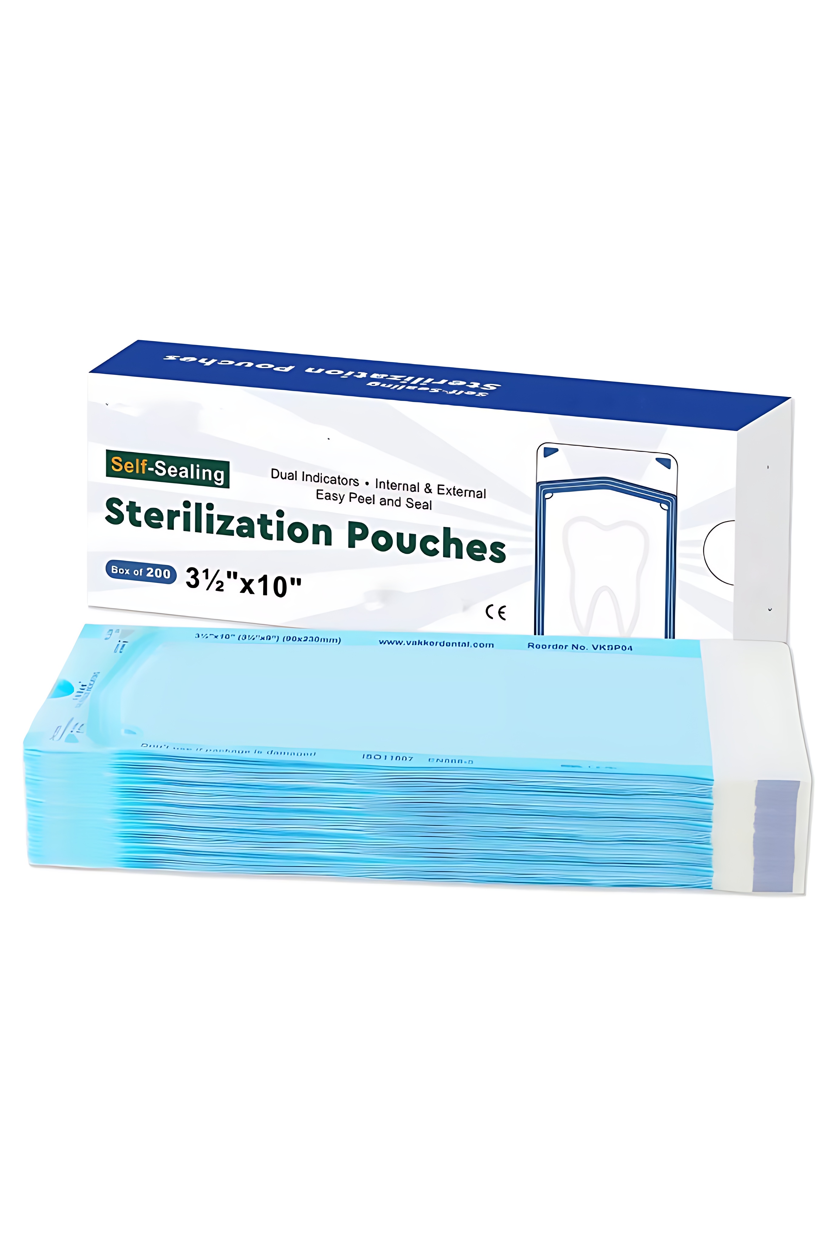 Sterilizasyon Poşeti 1000 Adet - Otoklav Kendinden Yapışkanlı Medikal Poşet 9x26 cm 722739