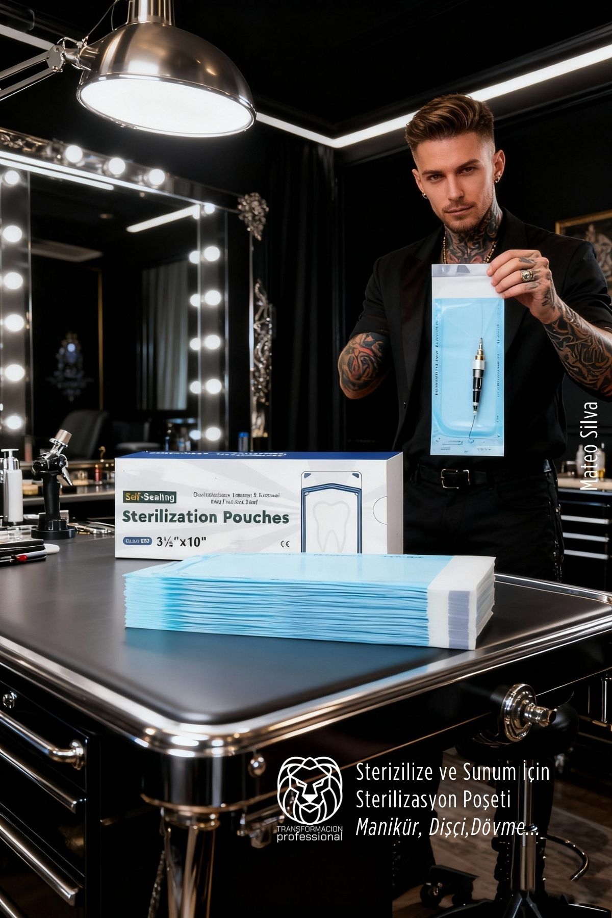 Sterilizasyon Poşeti 1000 Adet - Otoklav Kendinden Yapışkanlı Medikal Poşet 9x26 cm 722739