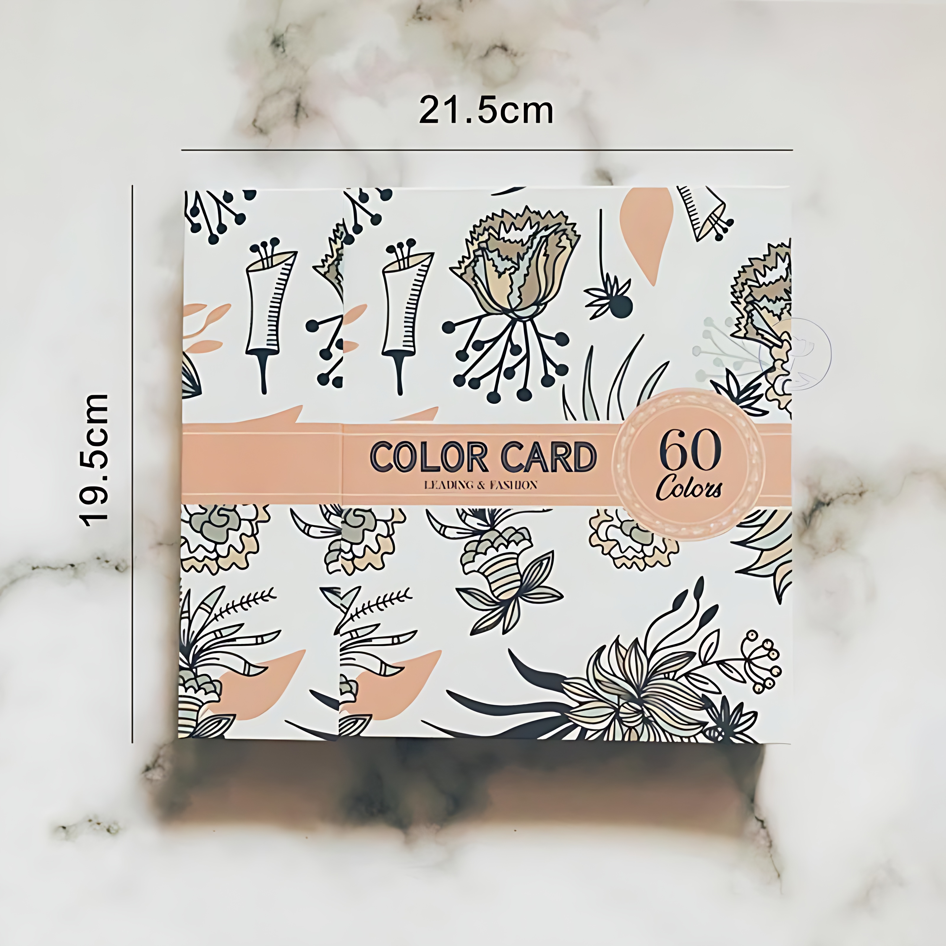 60’lı Profesyonel Nail Art Sunum Kartelası – Lüks Çiçek Desenli Takma Tırnak Teşhir Kitabı 722740