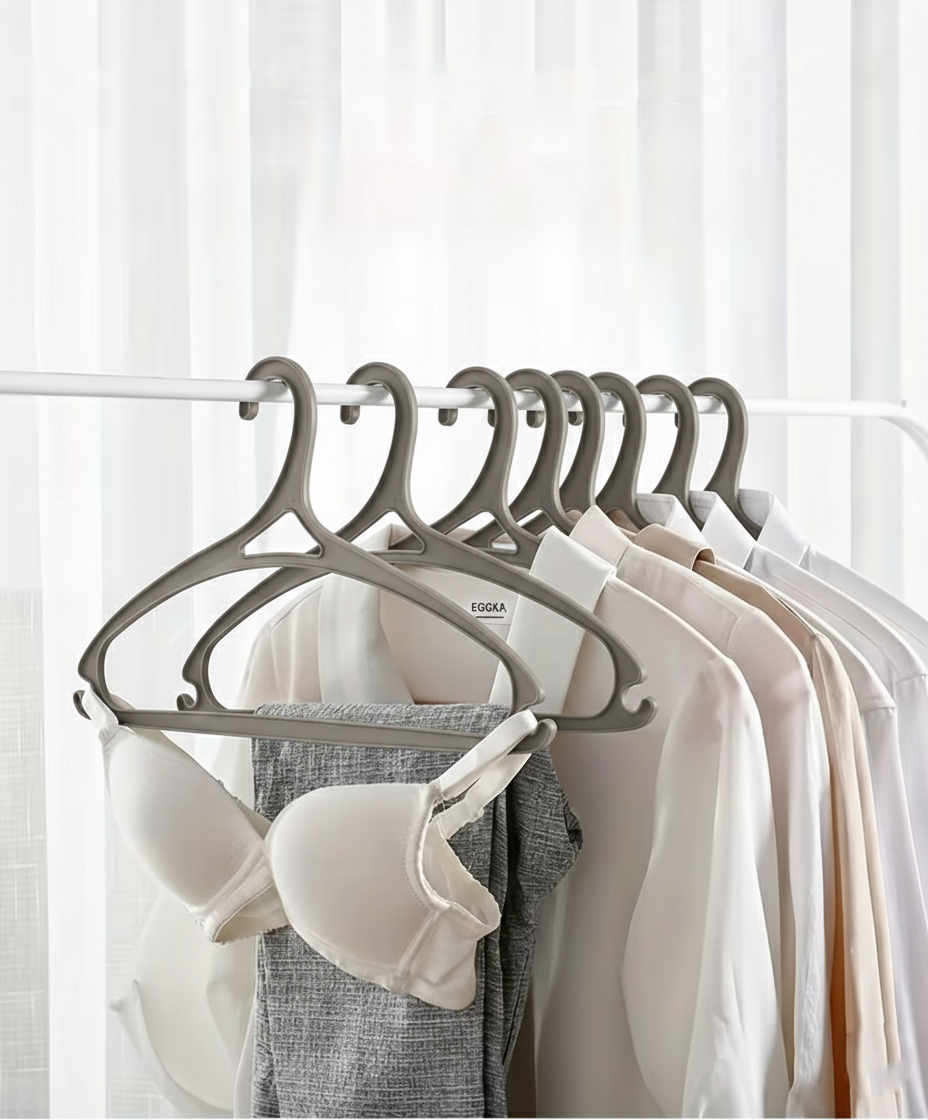 Giulia Vieri Selection: 12'li Premium İtalyan Tasarım İnce Siluet Kaymaz Elbise Askısı Seti GRİ 722748