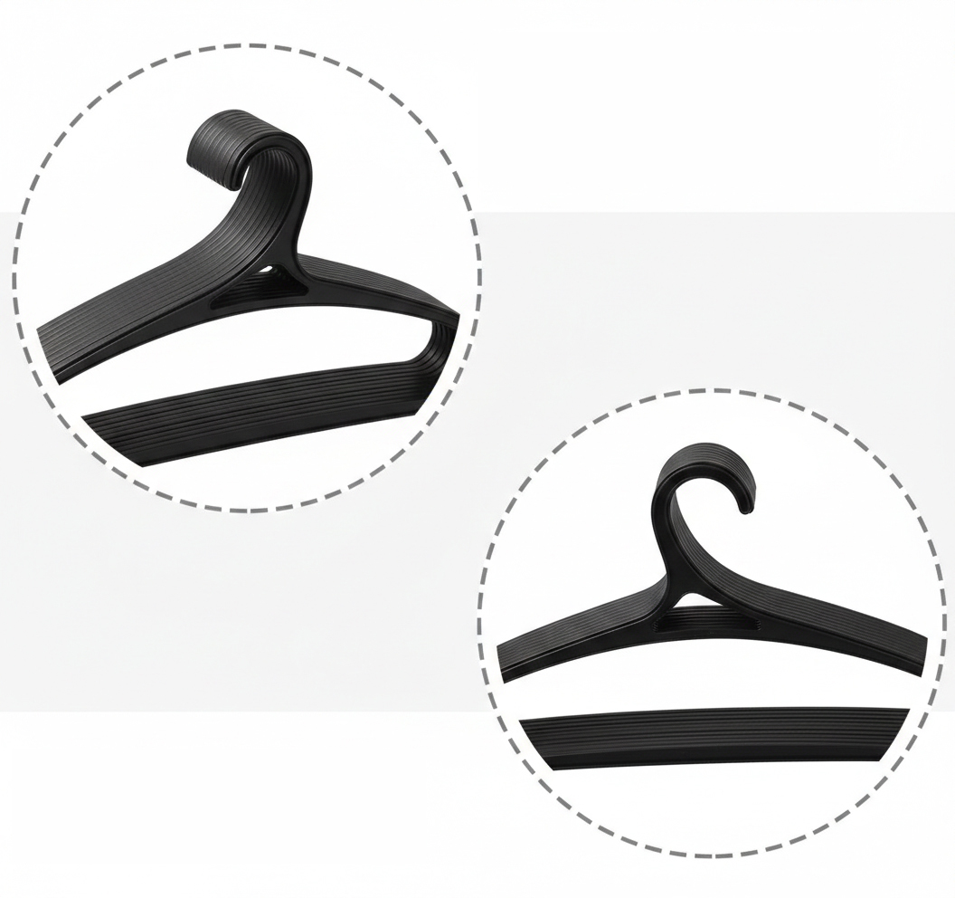 Giulia Vieri Selection: 36'li Premium İtalyan Tasarım İnce Siluet Kaymaz Elbise Askısı Seti SİYAH 722749