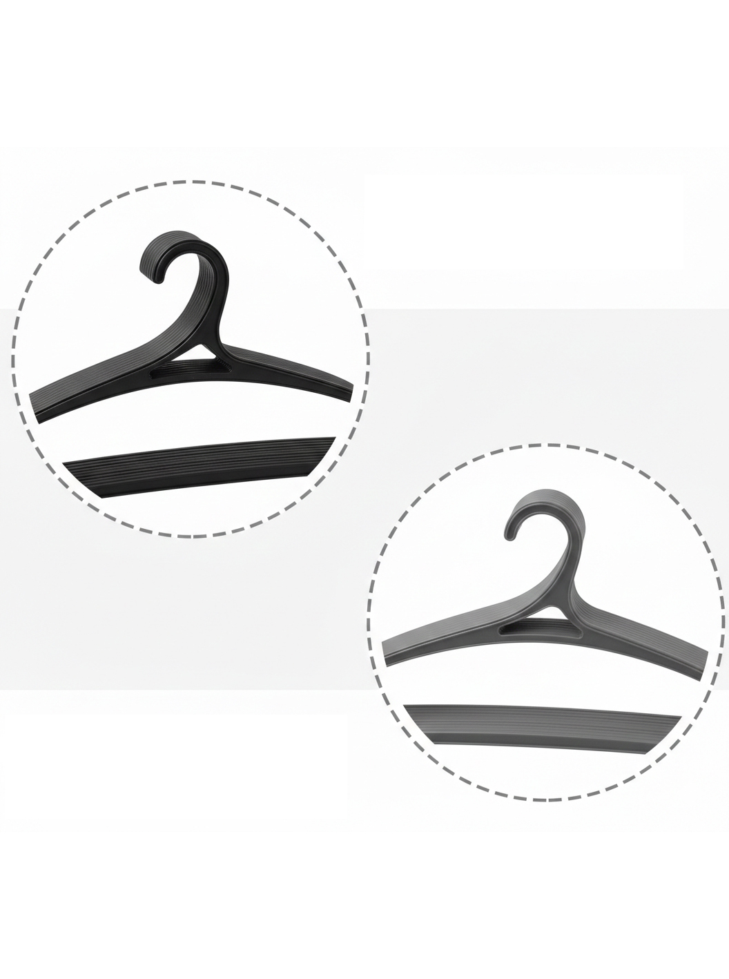 Giulia Vieri Selection: 36'li Premium İtalyan Tasarım İnce Siluet Kaymaz Elbise Askısı Seti GRİ 722750