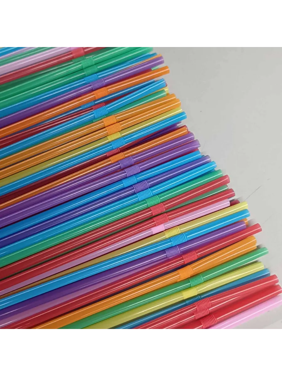 Gökkuşağı Serisi: 100’lü Esnek Körüklü Lüx İçecek Pipeti – 22 cm Premium Sunum Seti 722760