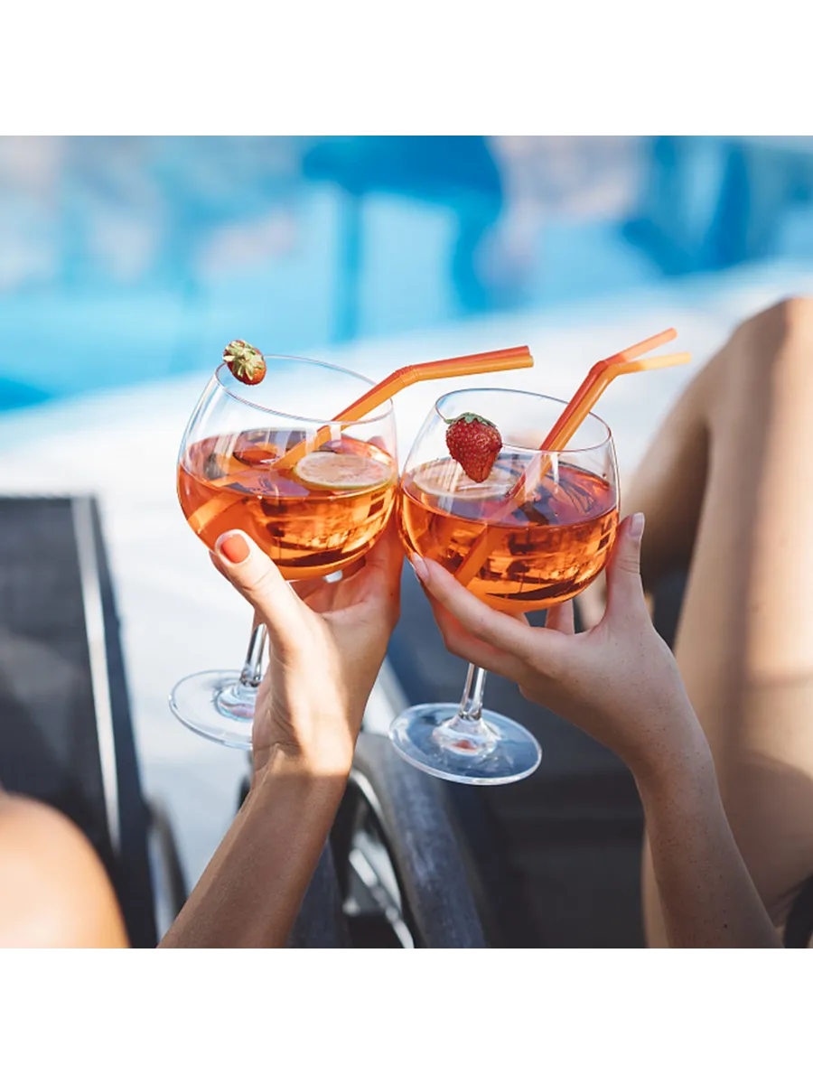 Gökkuşağı Serisi: 100’lü Esnek Körüklü Lüx İçecek Pipeti – 22 cm Premium Sunum Seti 722760