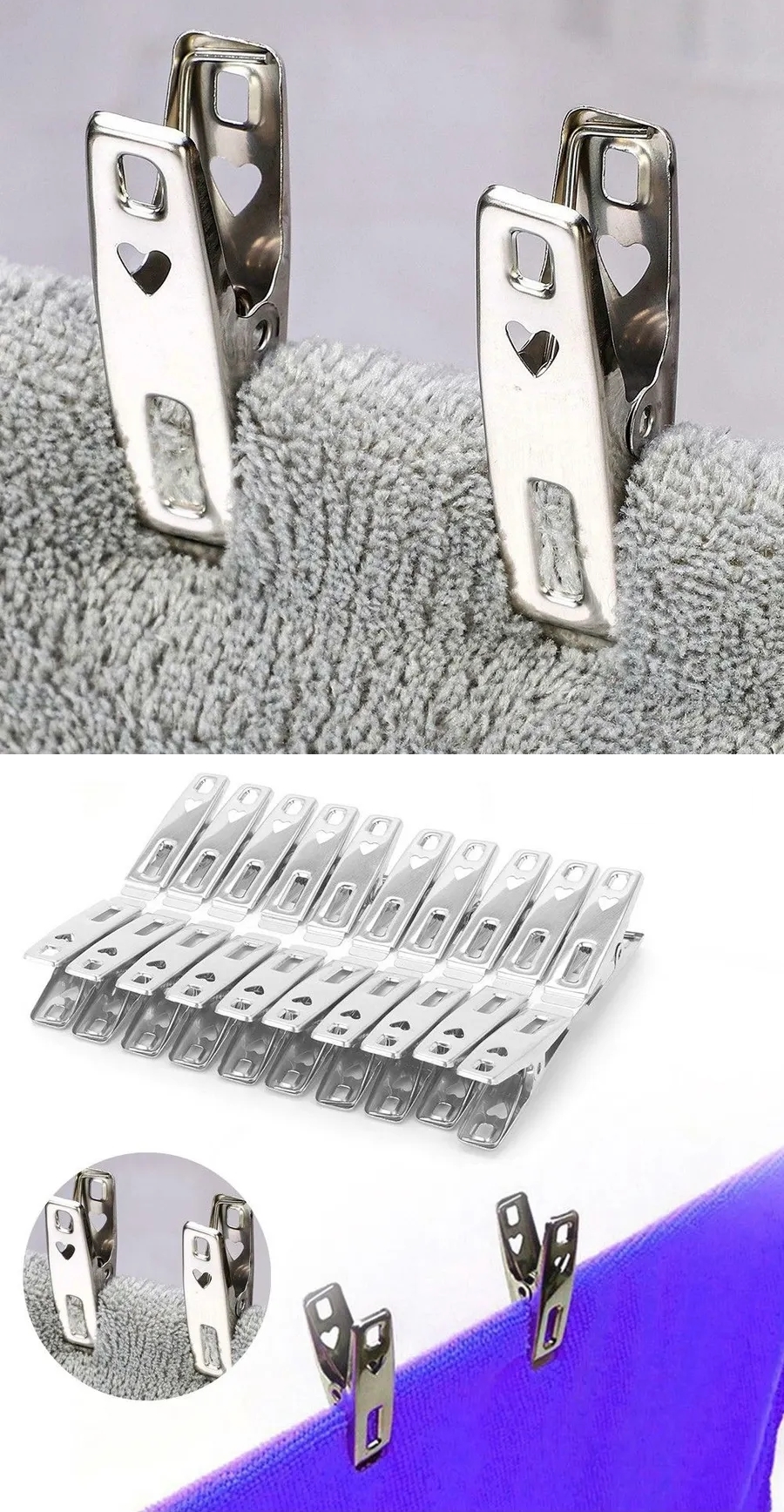 Premium Çelik Mandal Seti - 60'lı Elite Seri, Endüstriyel Mukavemetli Çamaşır Mandalı 722780