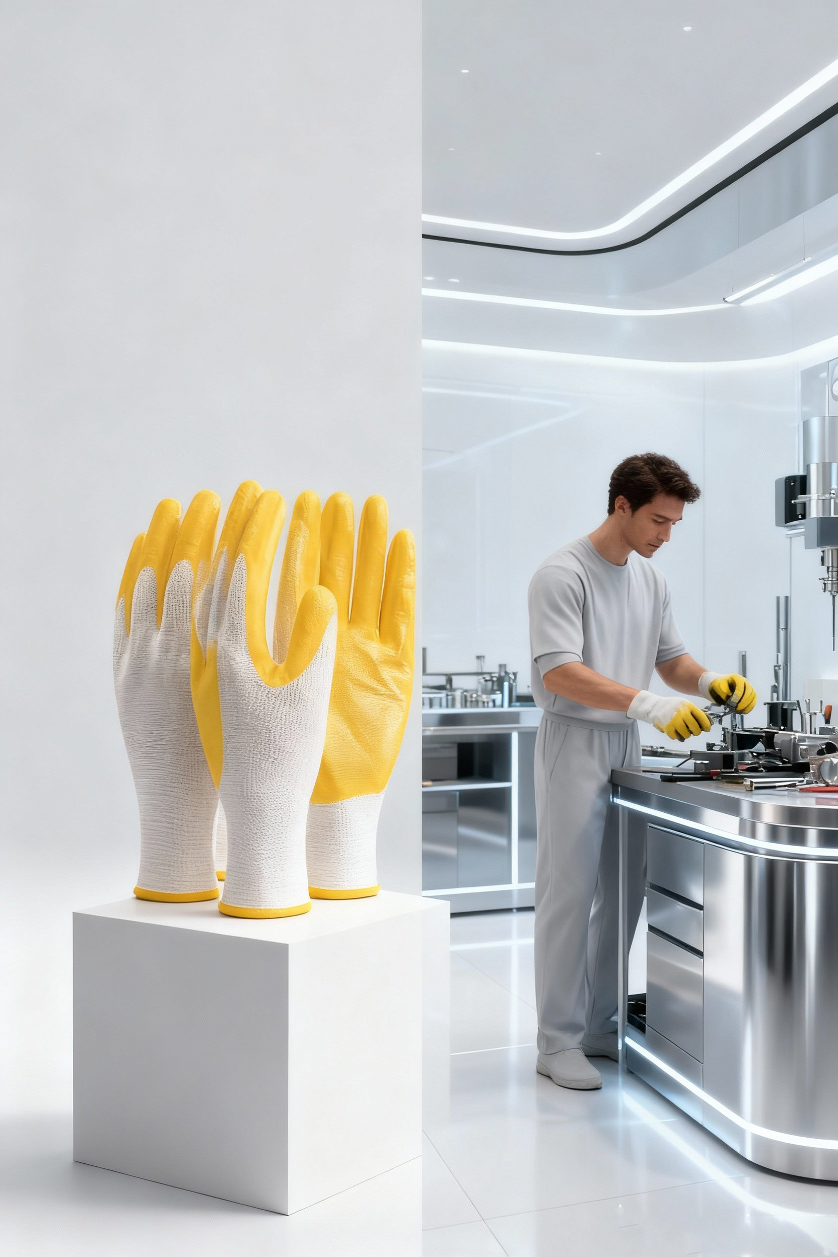 Ultra Dayanıklı Kavrama Teknolojili 4'lü İş Eldiveni Seti - Profesyonel Atölye ve Montaj Serisi 722783