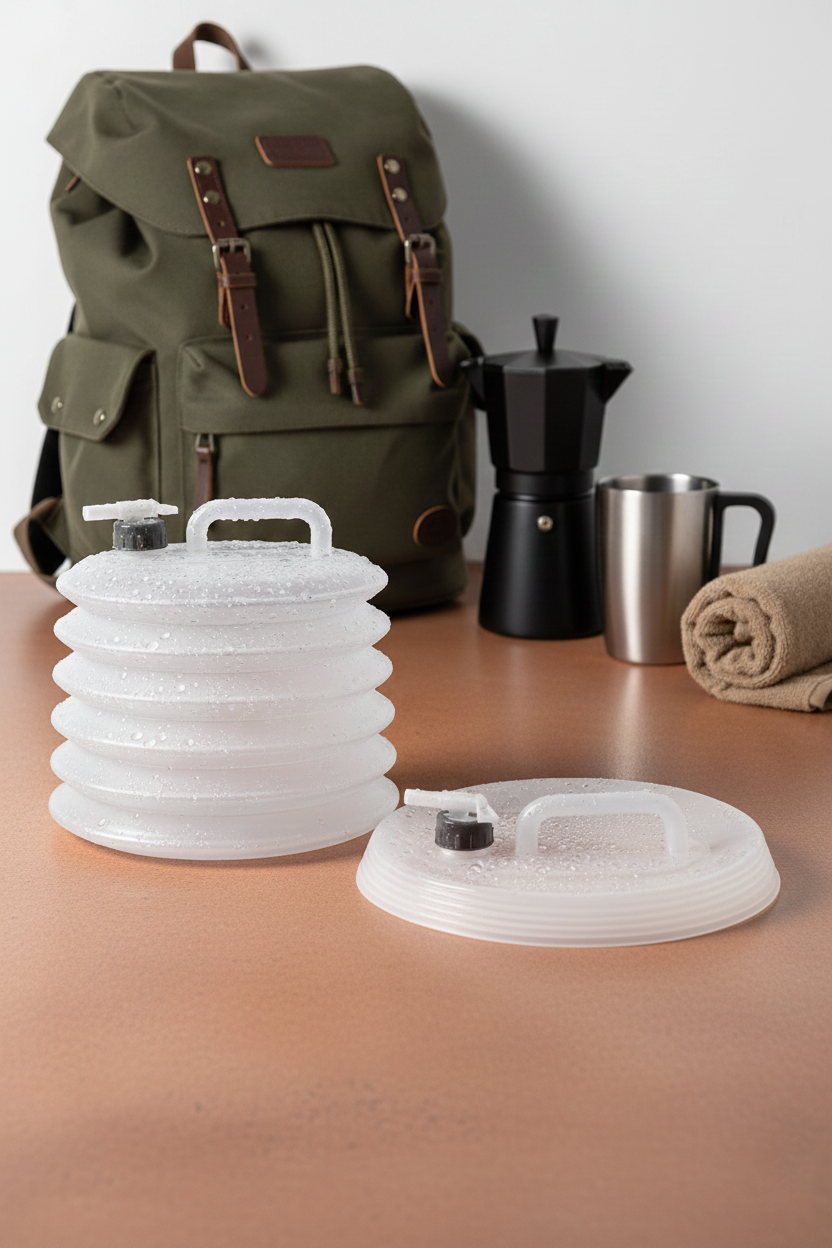 2 li SET Akordiyon Bidon - Katlanabilir Lüks Su Taşıma Ünitesi | 10L Şeffaf Tasarım 722795