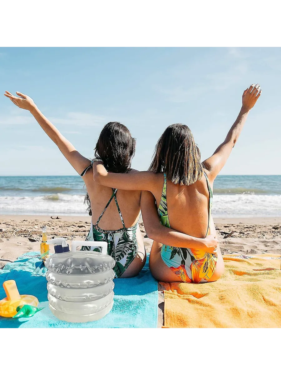 2 li SET Akordiyon Bidon - Katlanabilir Lüks Su Taşıma Ünitesi | 10L Şeffaf Tasarım 722795