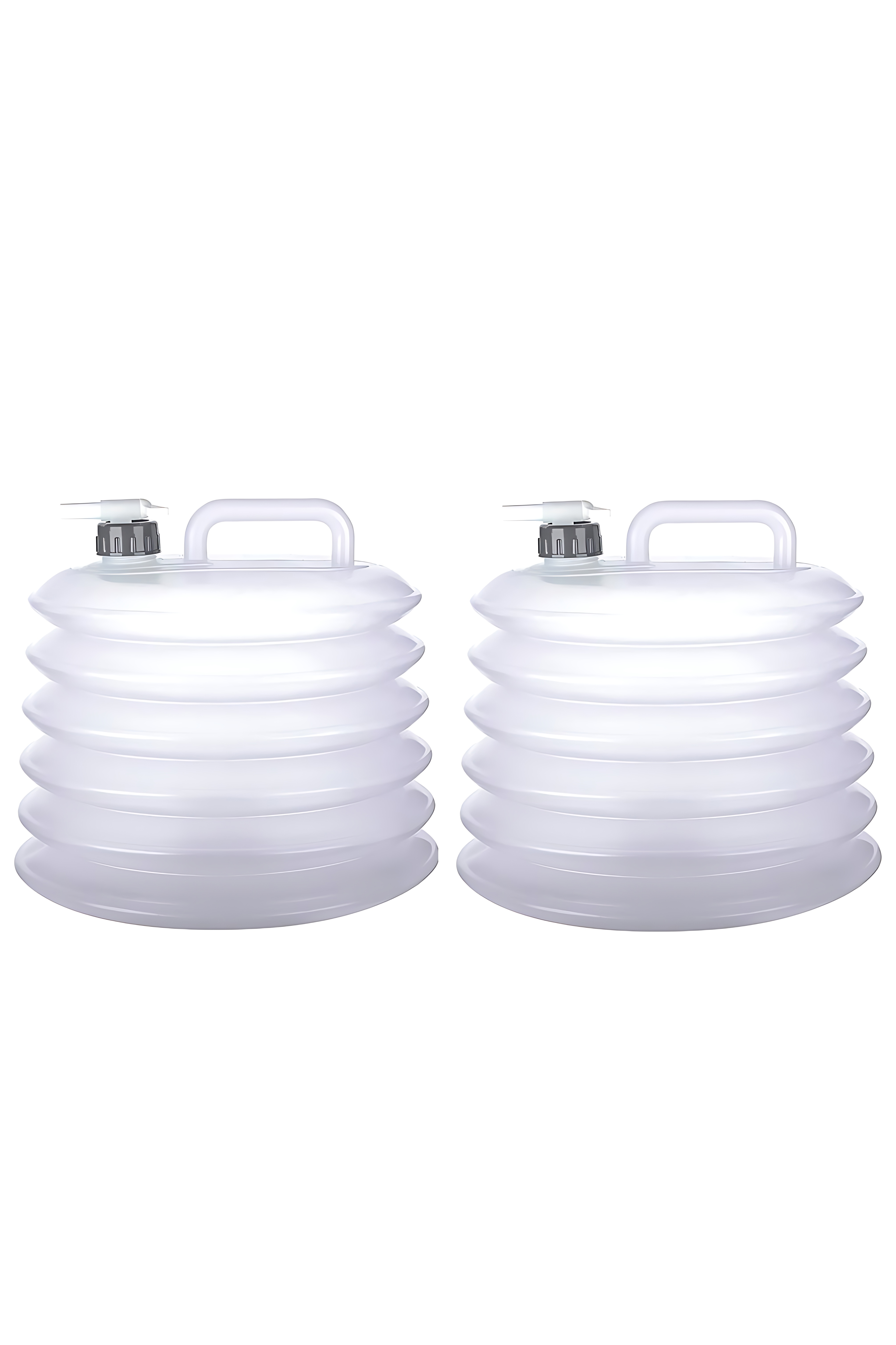 2 li SET Akordiyon Bidon - Katlanabilir Lüks Su Taşıma Ünitesi | 10L Şeffaf Tasarım 722795