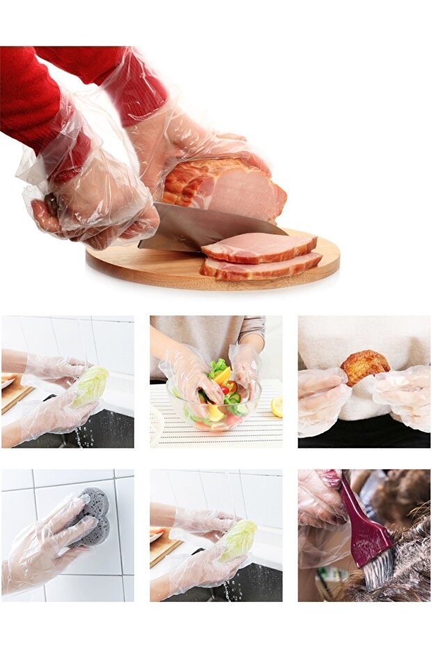 400 Adet Tek Kullanımlık Şeffaf Eldiven 718946