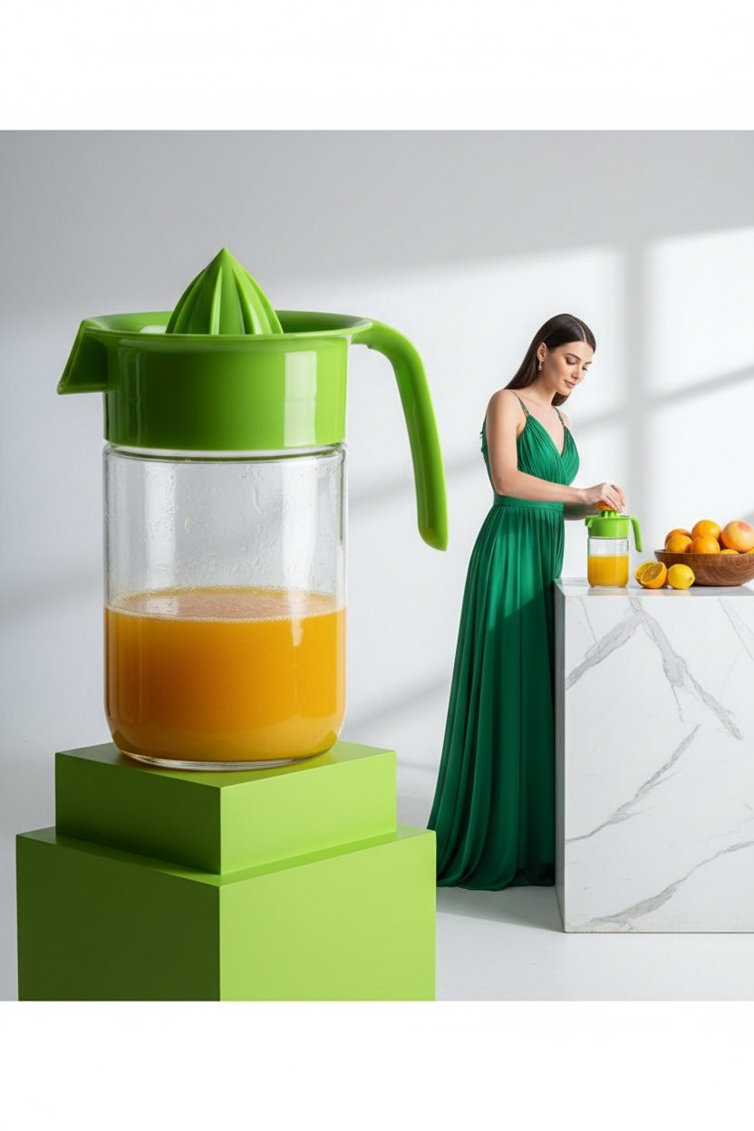 Cam Hazneli Profesyonel Narenciye Sıkacağı – 660 ml 19 cm Derin Kapasite 722805