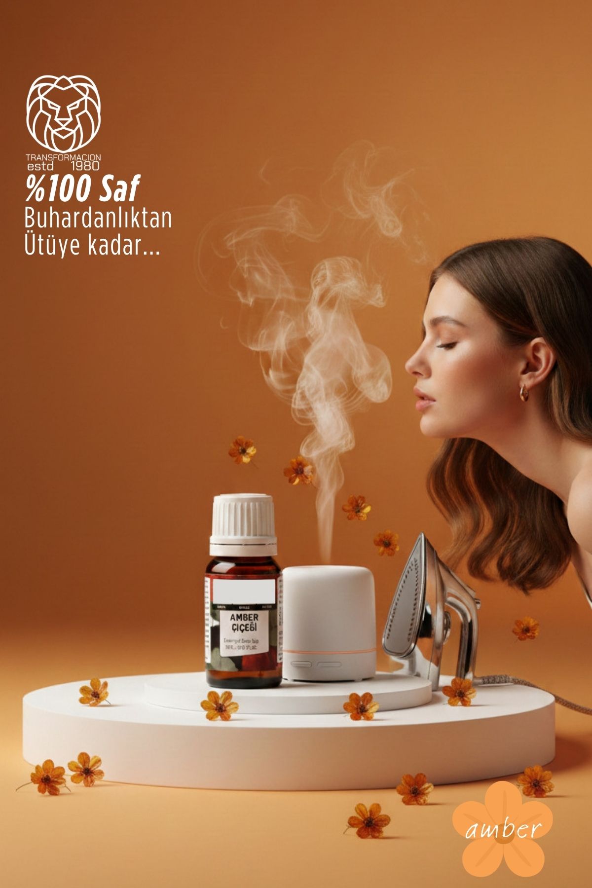 %100 Saf Amber Çiçeği Esansı - Ütü, Buhardanlık ve Koku Makineleri İçin 10 ml 722808