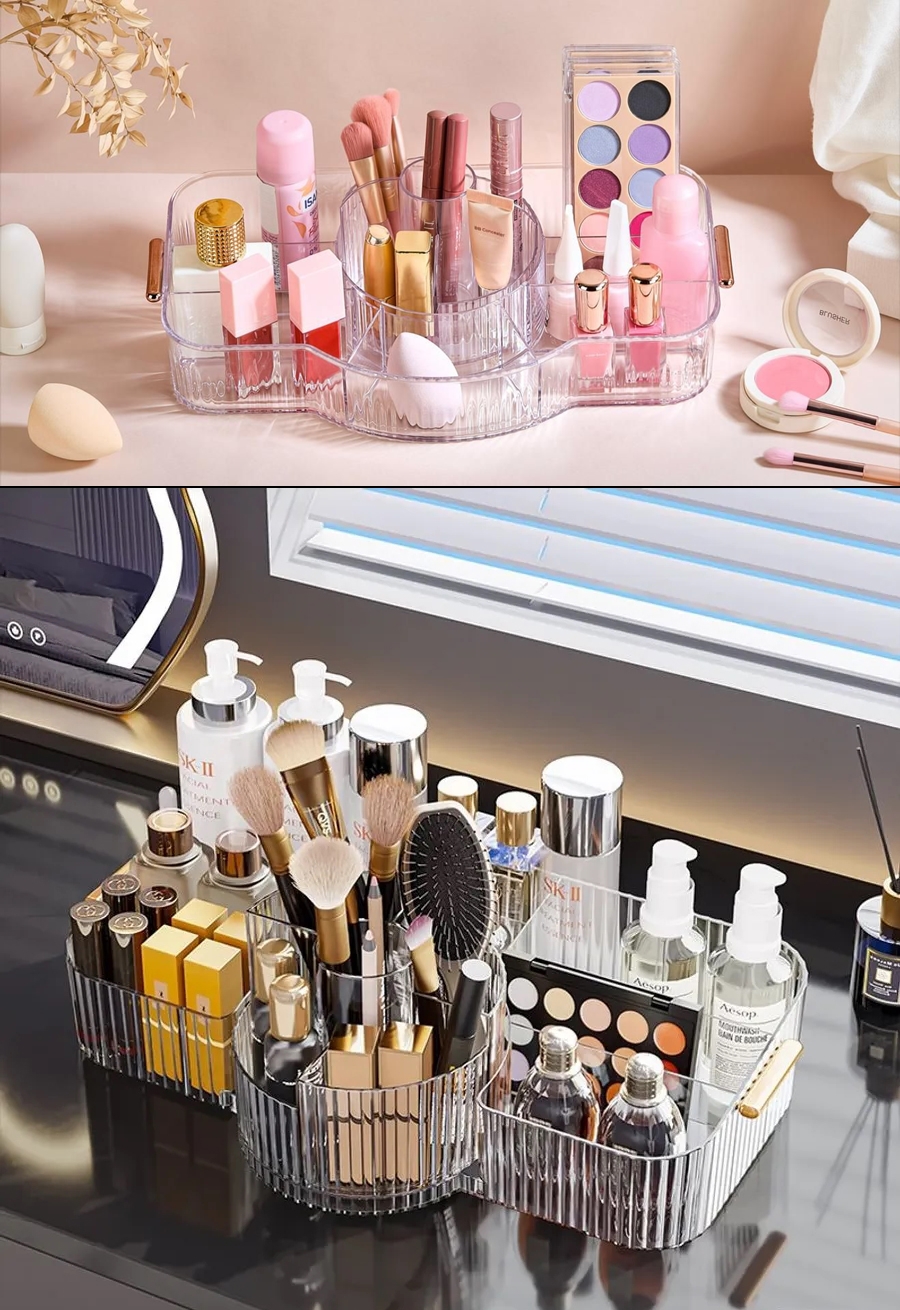  Moblen Luxury 33.5 cm Ortası Dönerli Bölmeli Makyaj ve Kozmetik Düzenleyici Organizer 722813