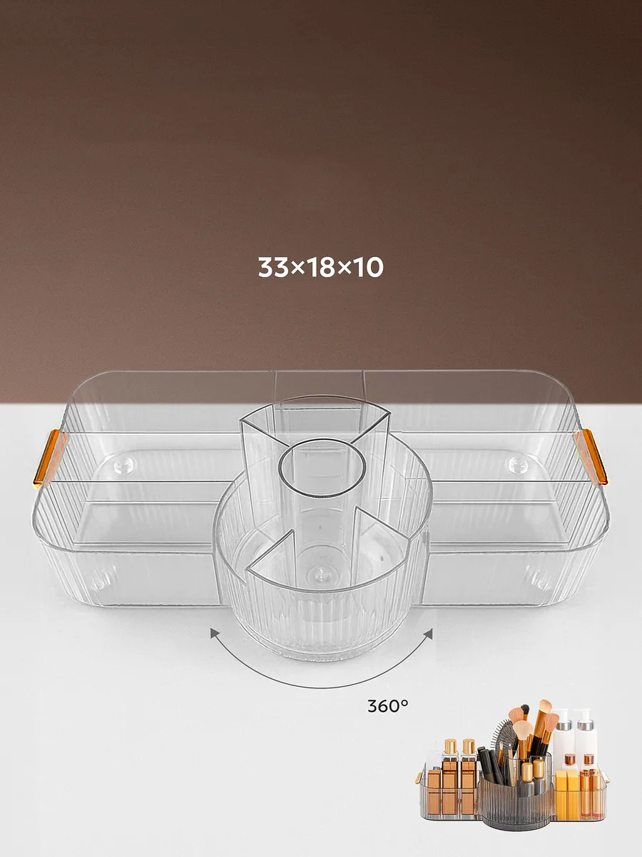  Moblen Luxury 33.5 cm Ortası Dönerli Bölmeli Makyaj ve Kozmetik Düzenleyici Organizer 722813